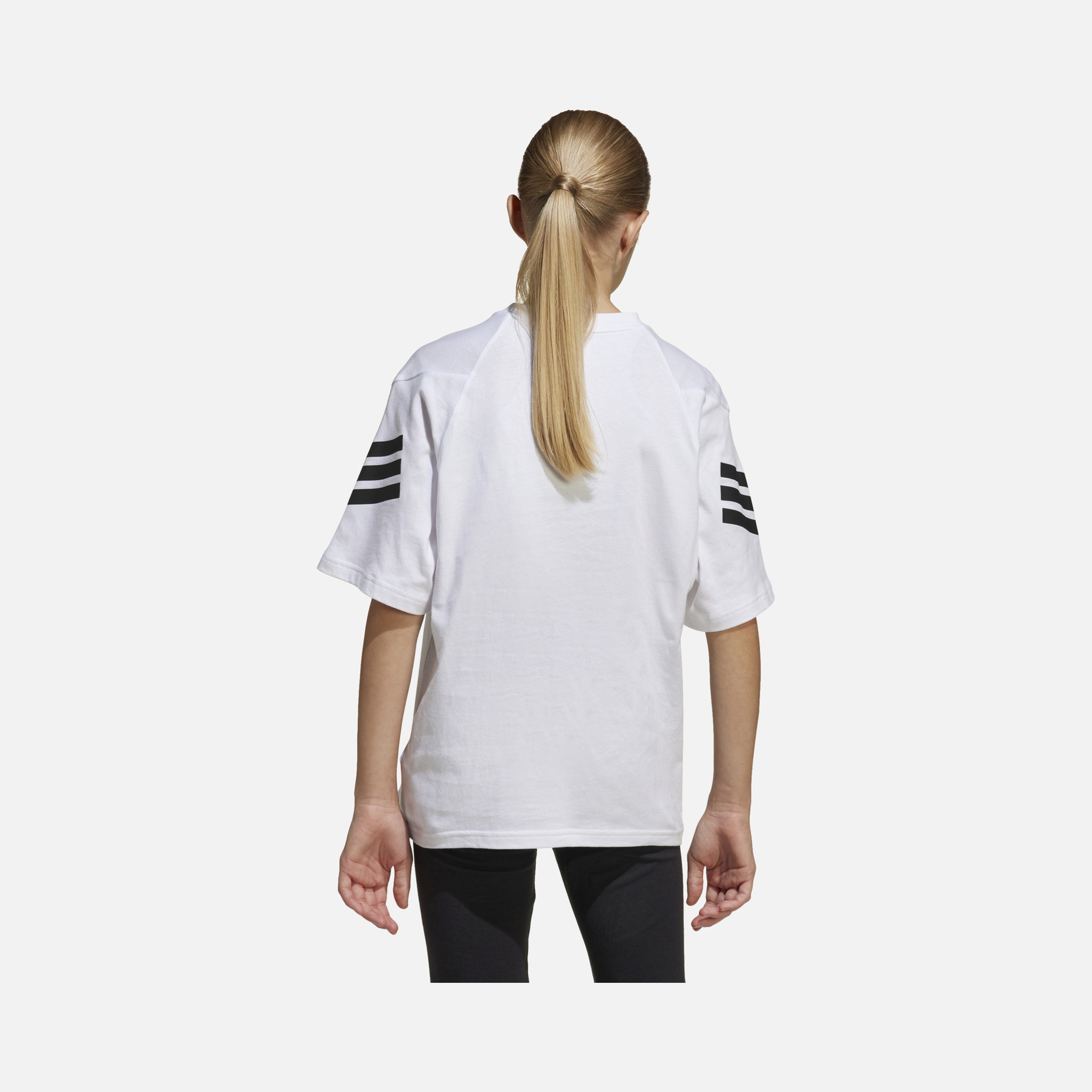 adidas Sportswear Future Icons 3-Stripes & 3-Bar Logo Detail Short-Sleeve Çocuk Tişört