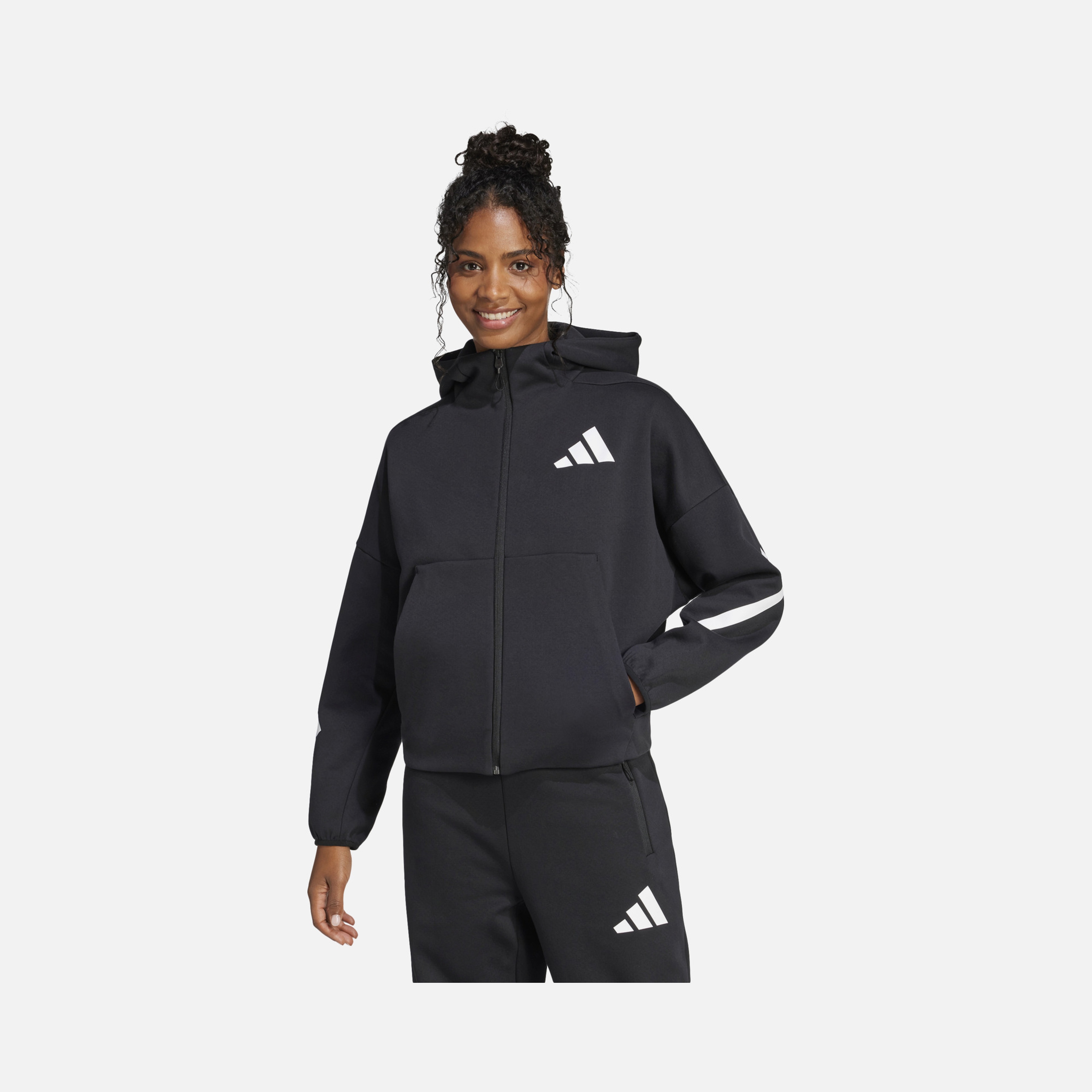 adidas Sportswear Z.N.E. Primeknit Fabric Full-Zip Hoodie Kadın Sweatshirt