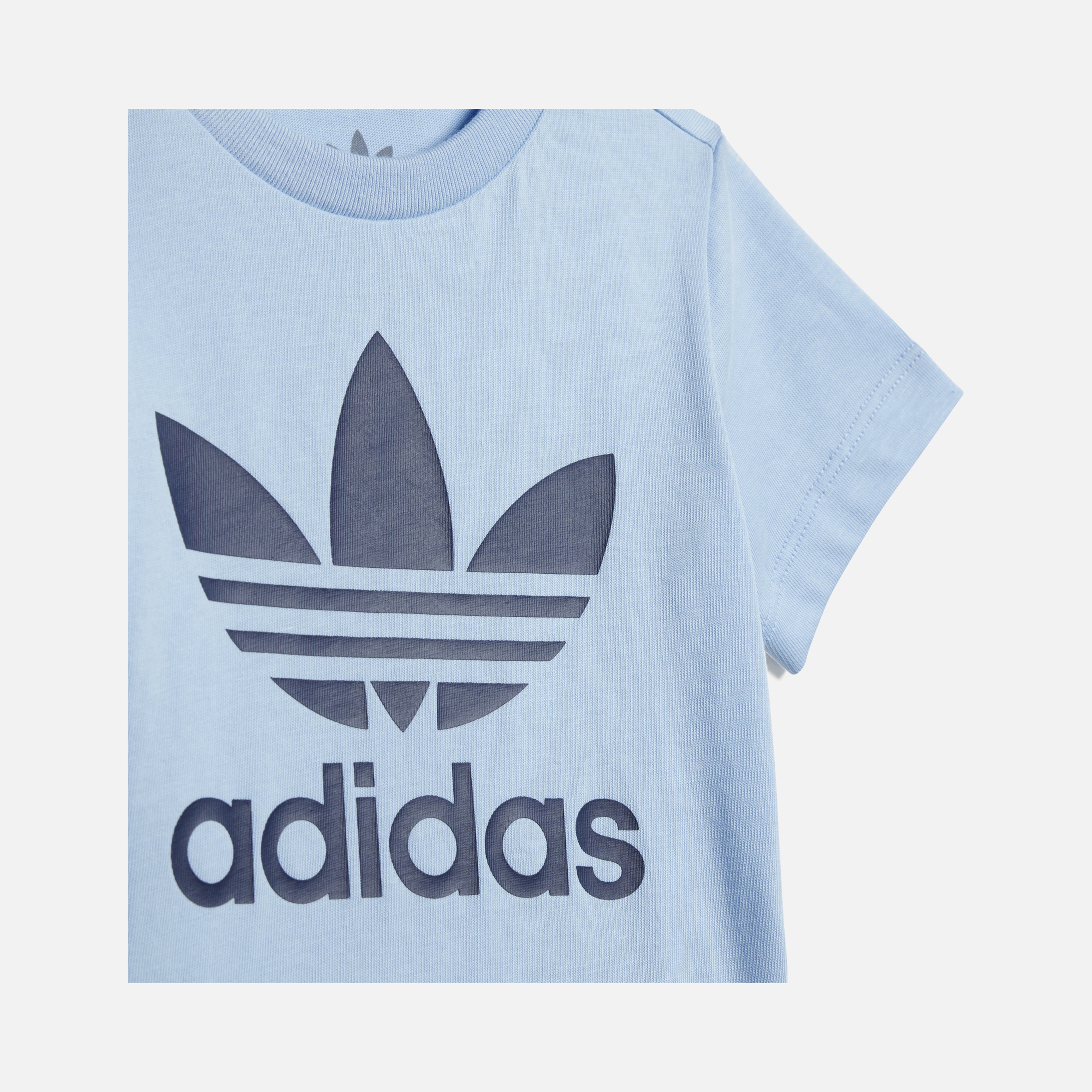 adidas Originals Iconic Trefoil Logo & 3-Stripes Short-Sleeve Tişört&Şort Bebek Takım