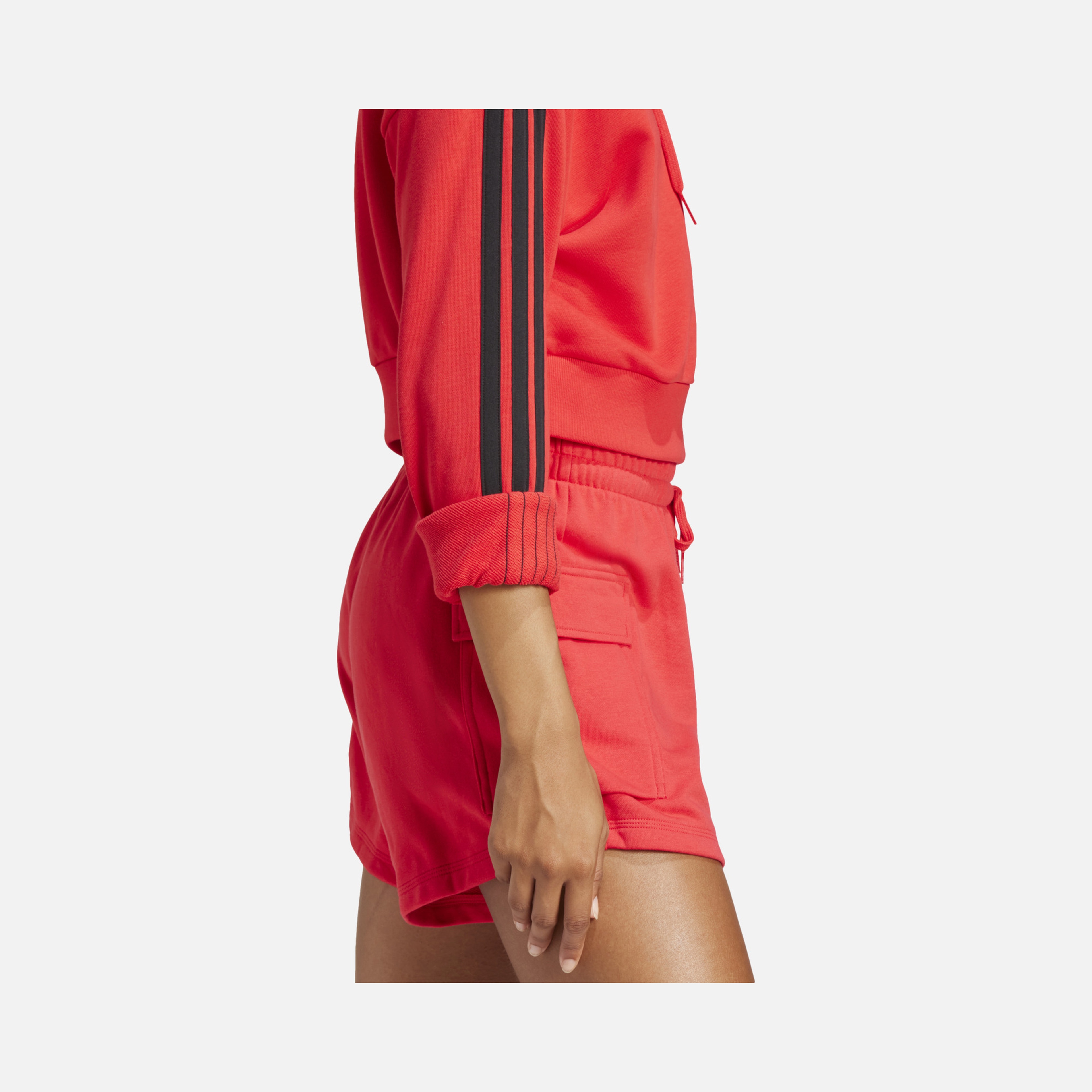 adidas Sportswear Essentials 3-Stripes French Terry Crop Hooded Kadın Sweatshirt
