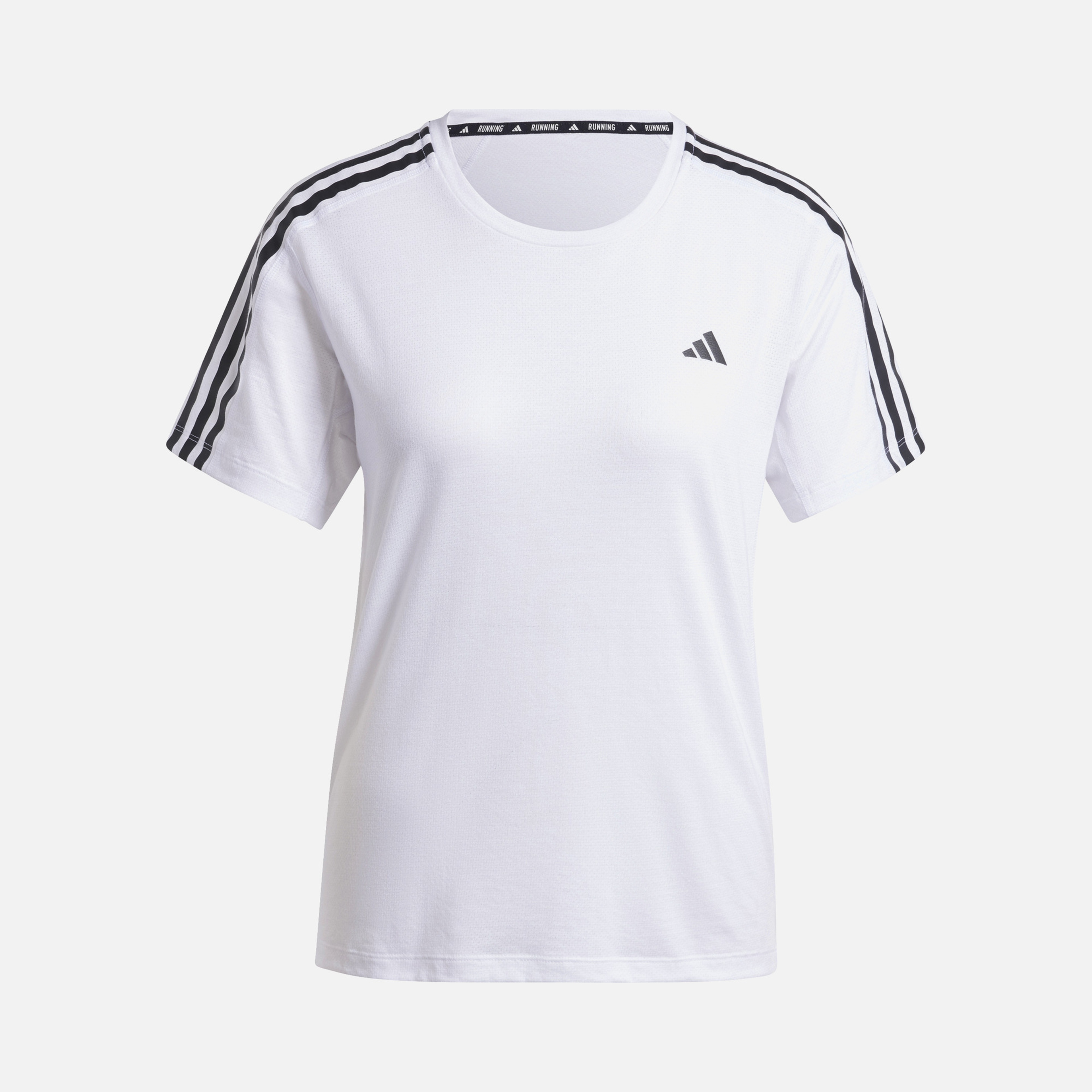 adidas AEROREADY Own the Run 3-Stripes Running Short-Sleeve Kadın Tişört