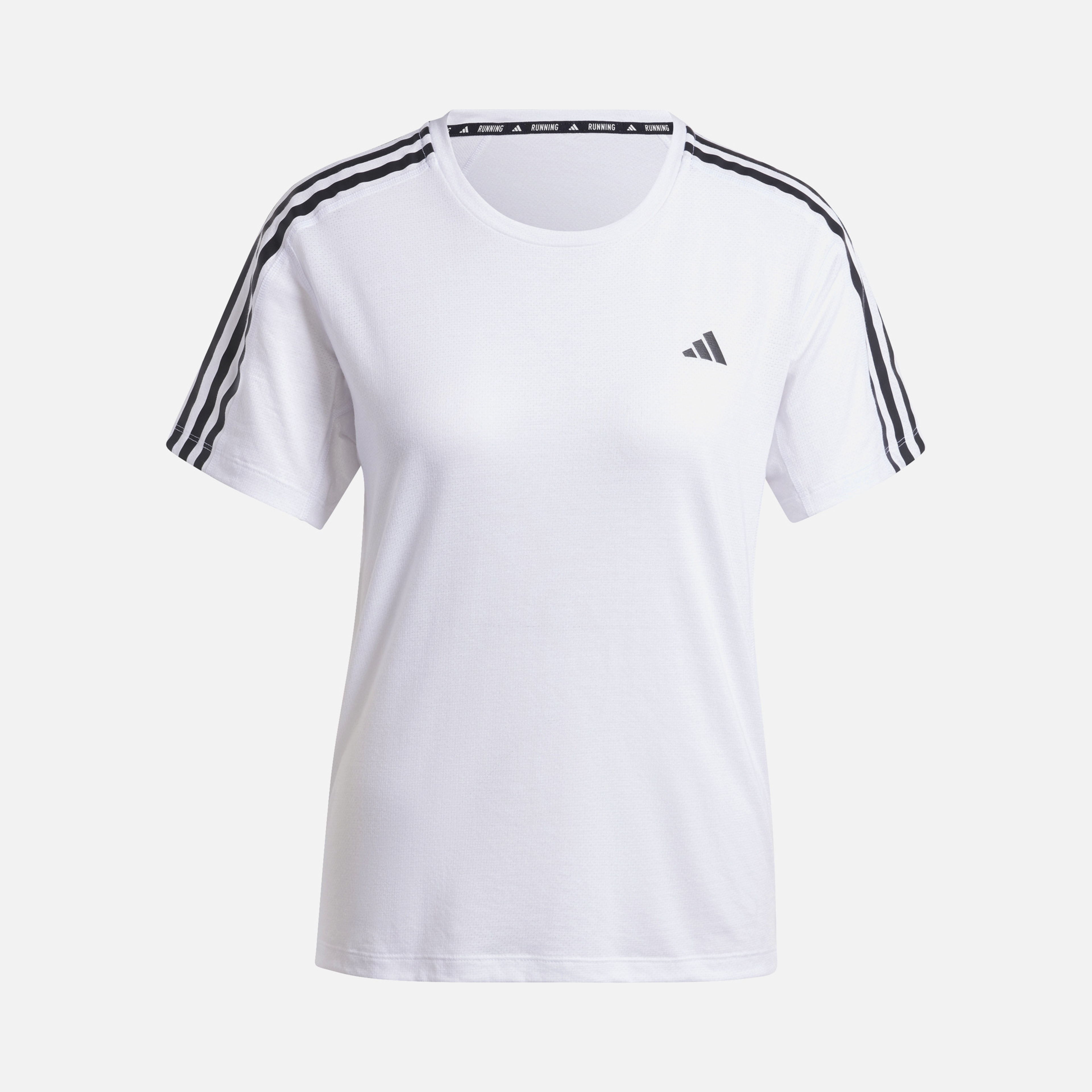 adidas AEROREADY Own the Run 3-Stripes Running Short-Sleeve Kadın Tişört