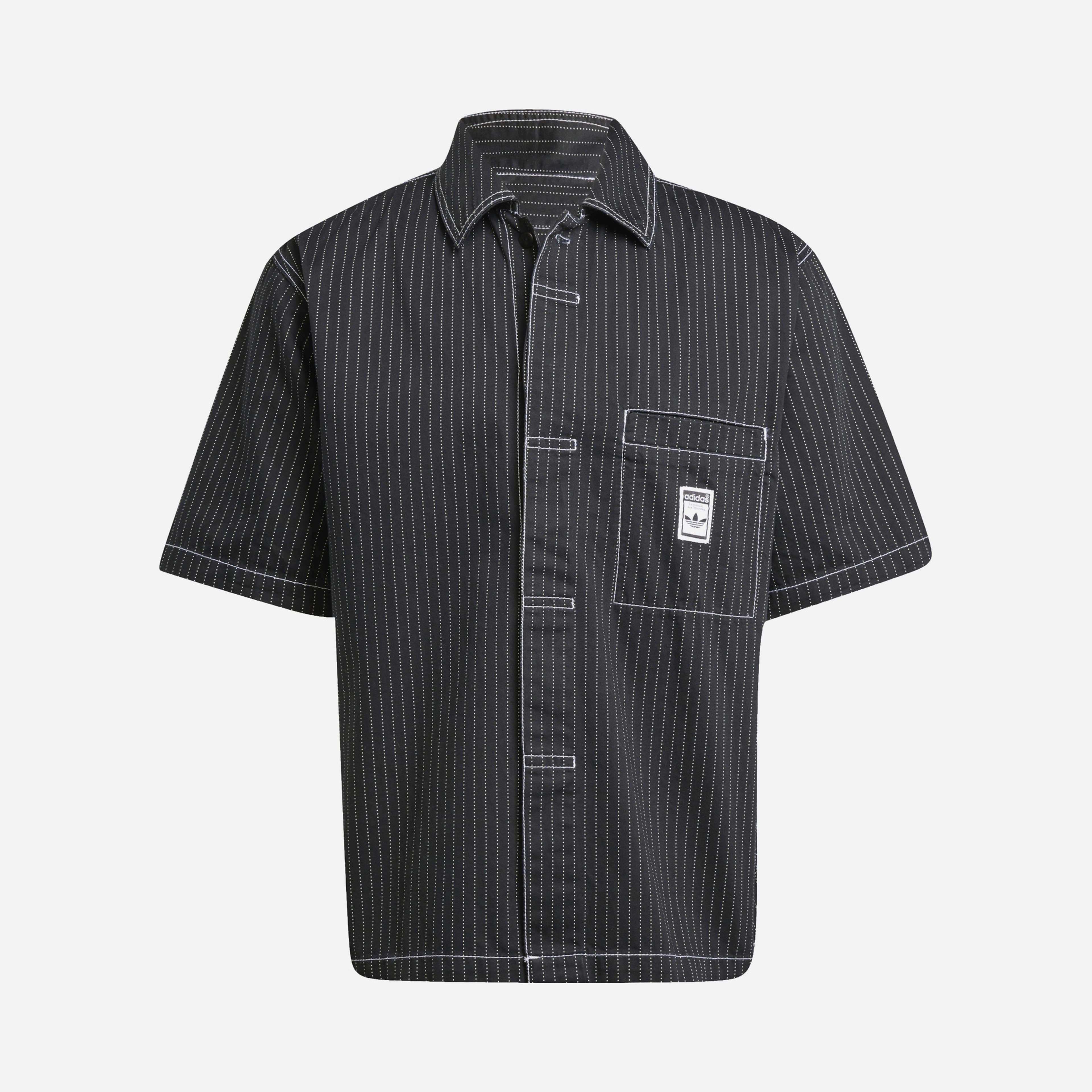 adidas Originals Wabash Dot Print Loose Cut Full-Buttoned Short-Sleeve Erkek Gömlek