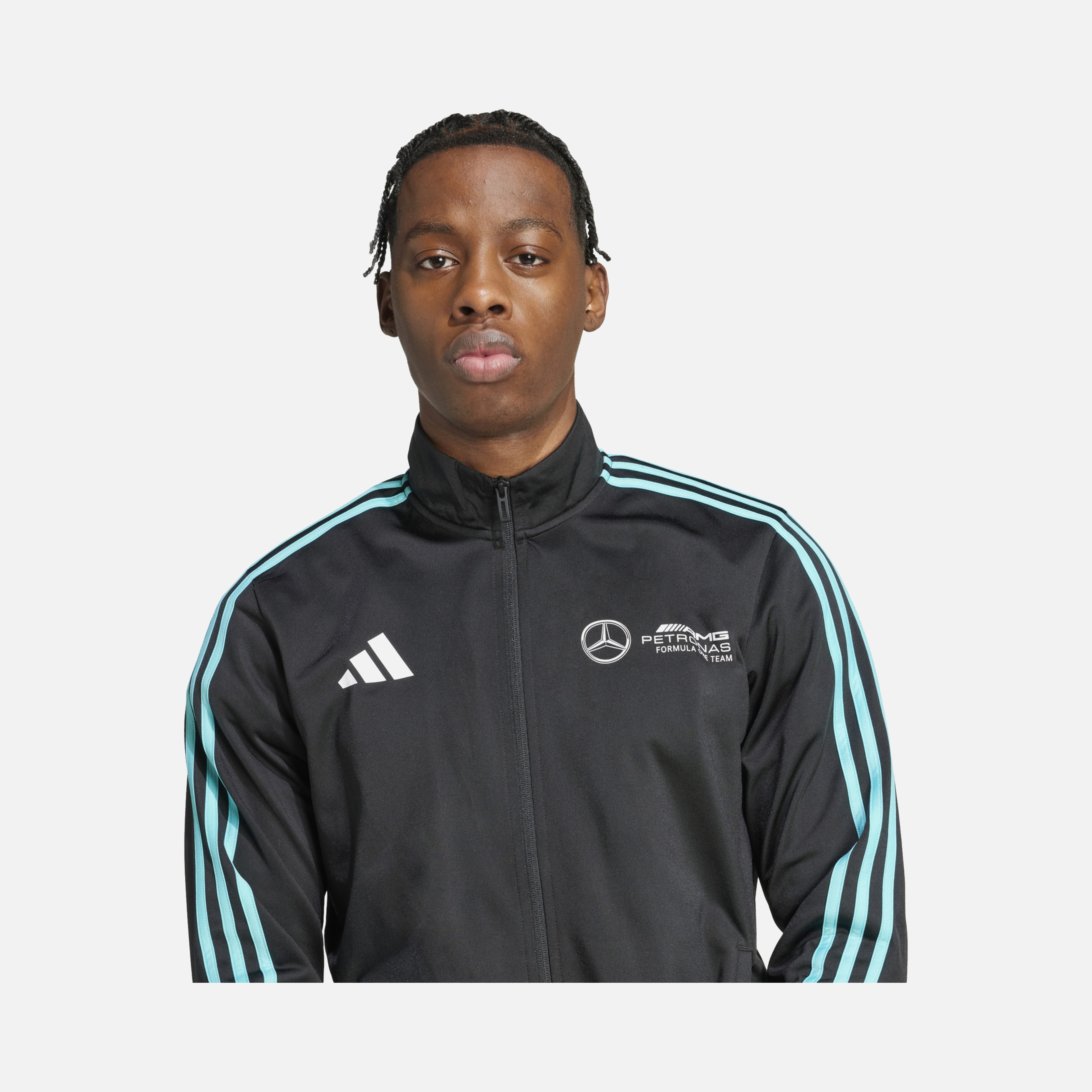 adidas Mercedes-AMG Petronas DNA F1 Team Graphic 3-Stripes Racing Fans Full-Zip Erkek Ceket