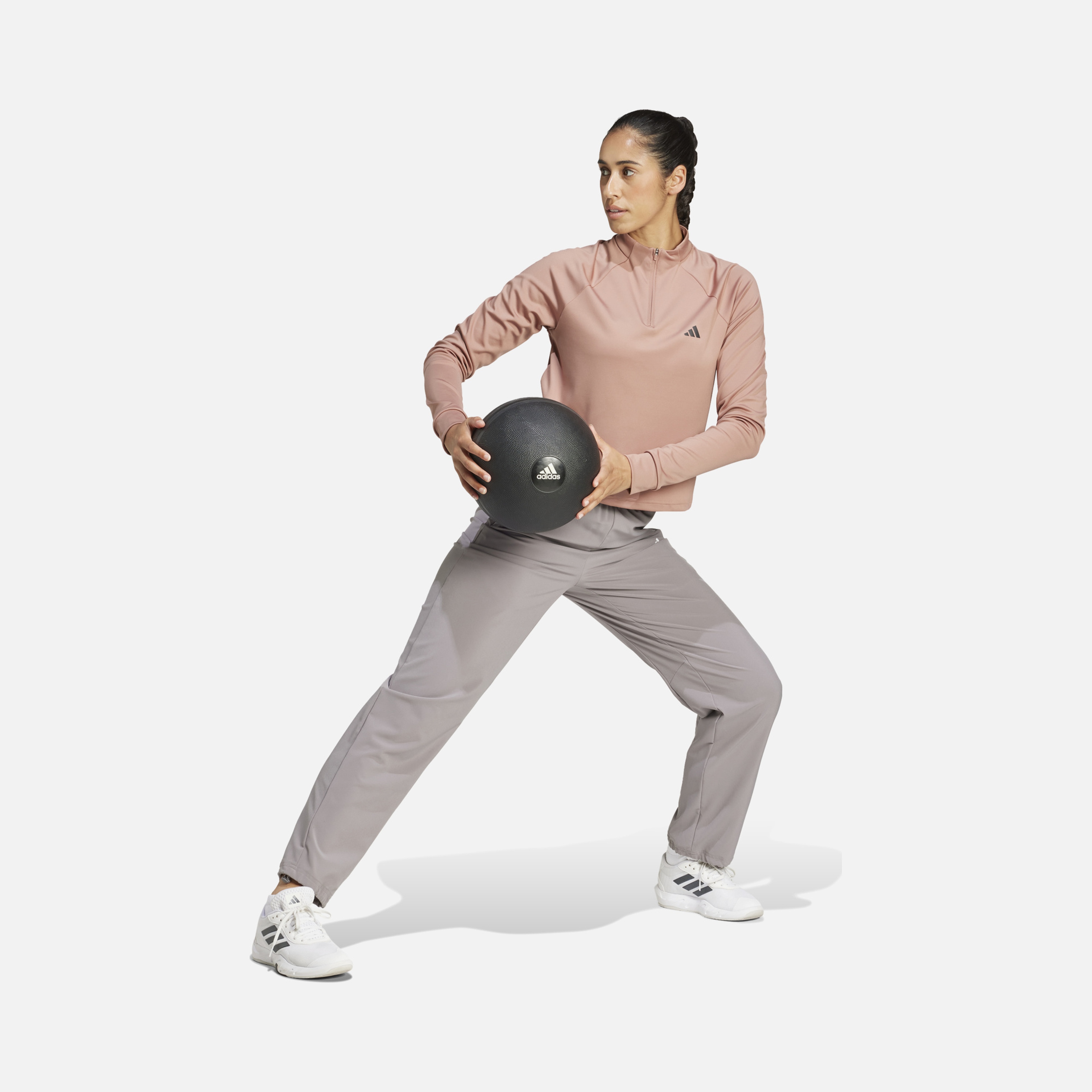 adidas AEROREADY Train Essentials Minimal Branding 1/4-Zip Cover Up Gym & Training Kadın Sweatshirt