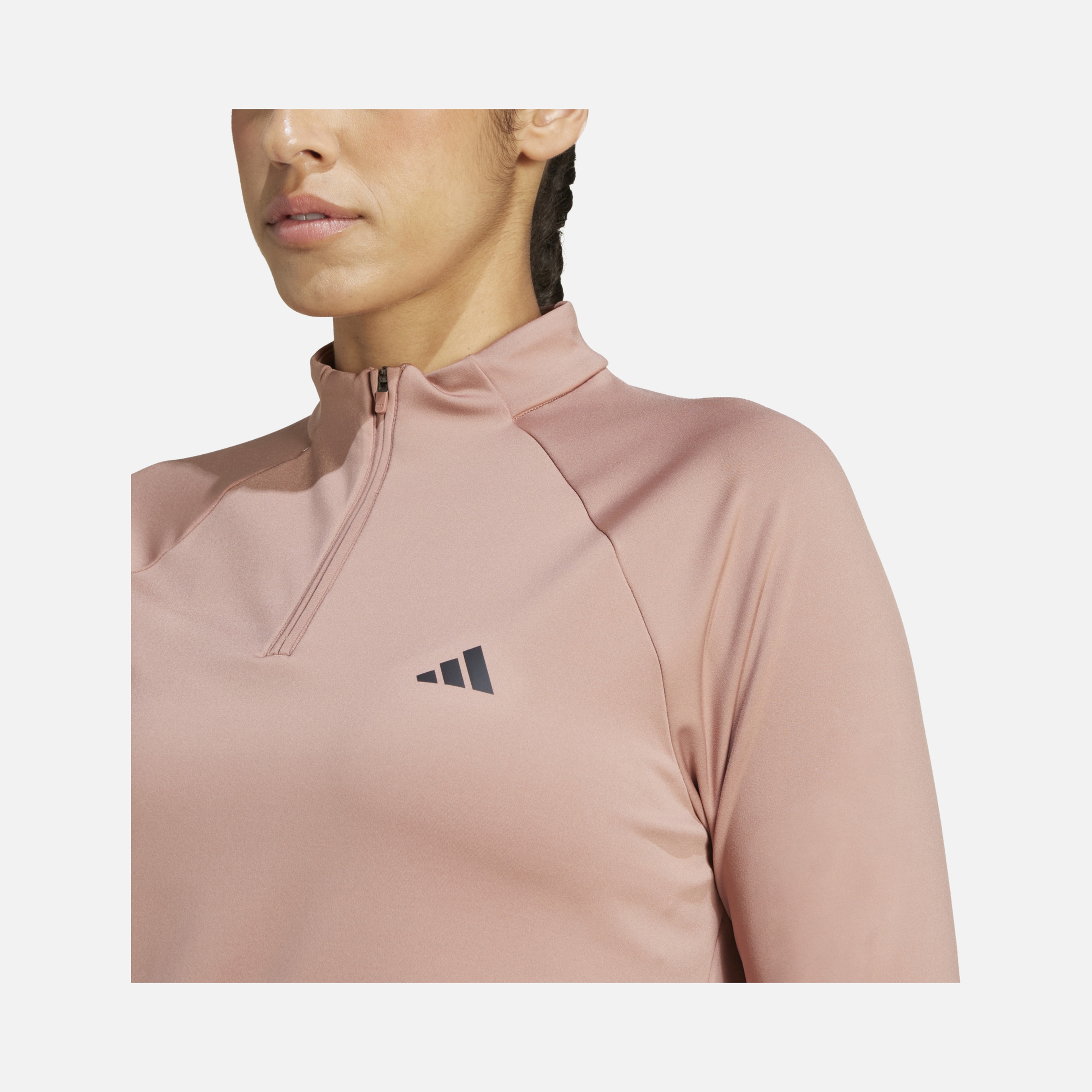 adidas AEROREADY Train Essentials Minimal Branding 1/4-Zip Cover Up Gym & Training Kadın Sweatshirt