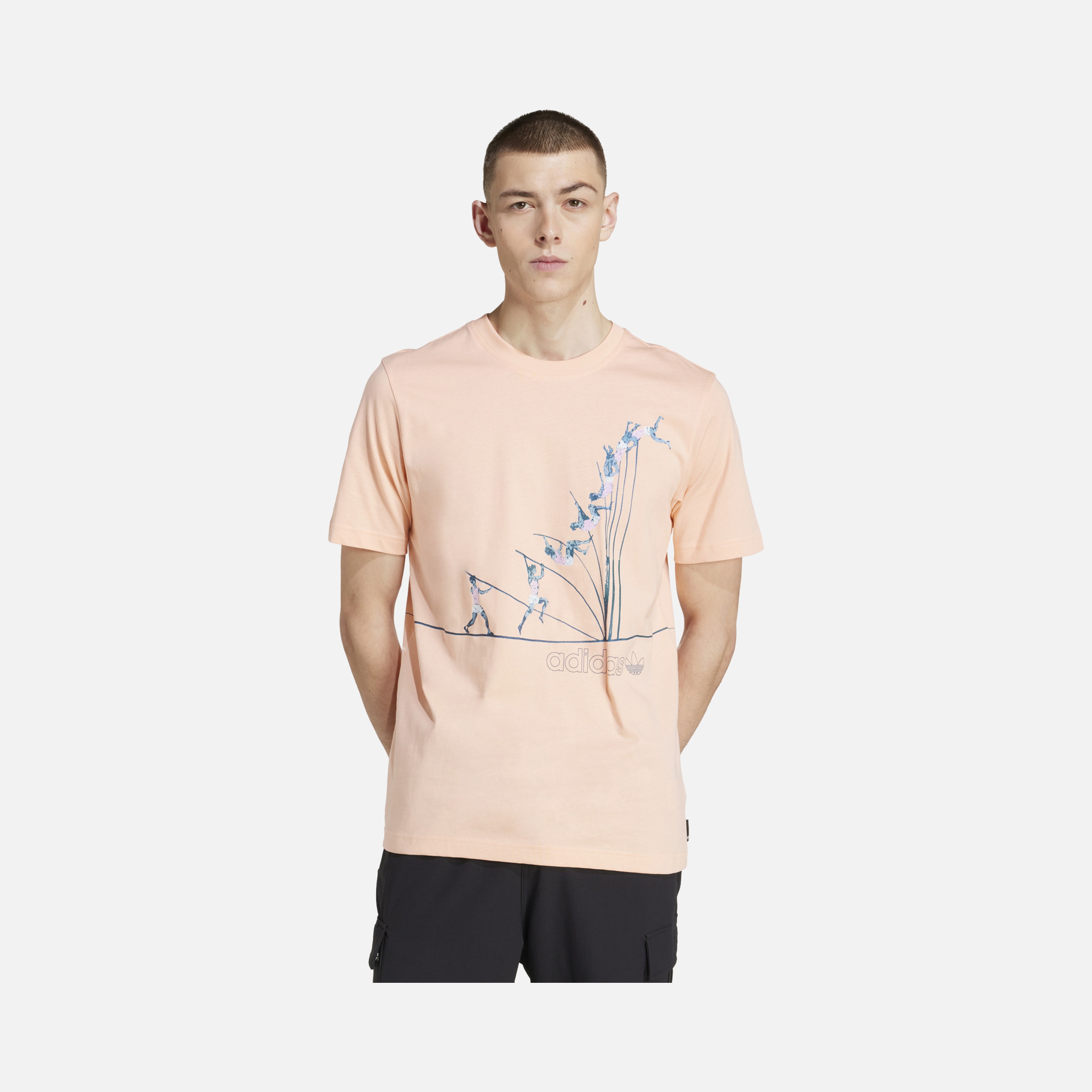 adidas Originals Q12 ''Fun Pole Vault Graphic'' Short-Sleeve Erkek Tişört