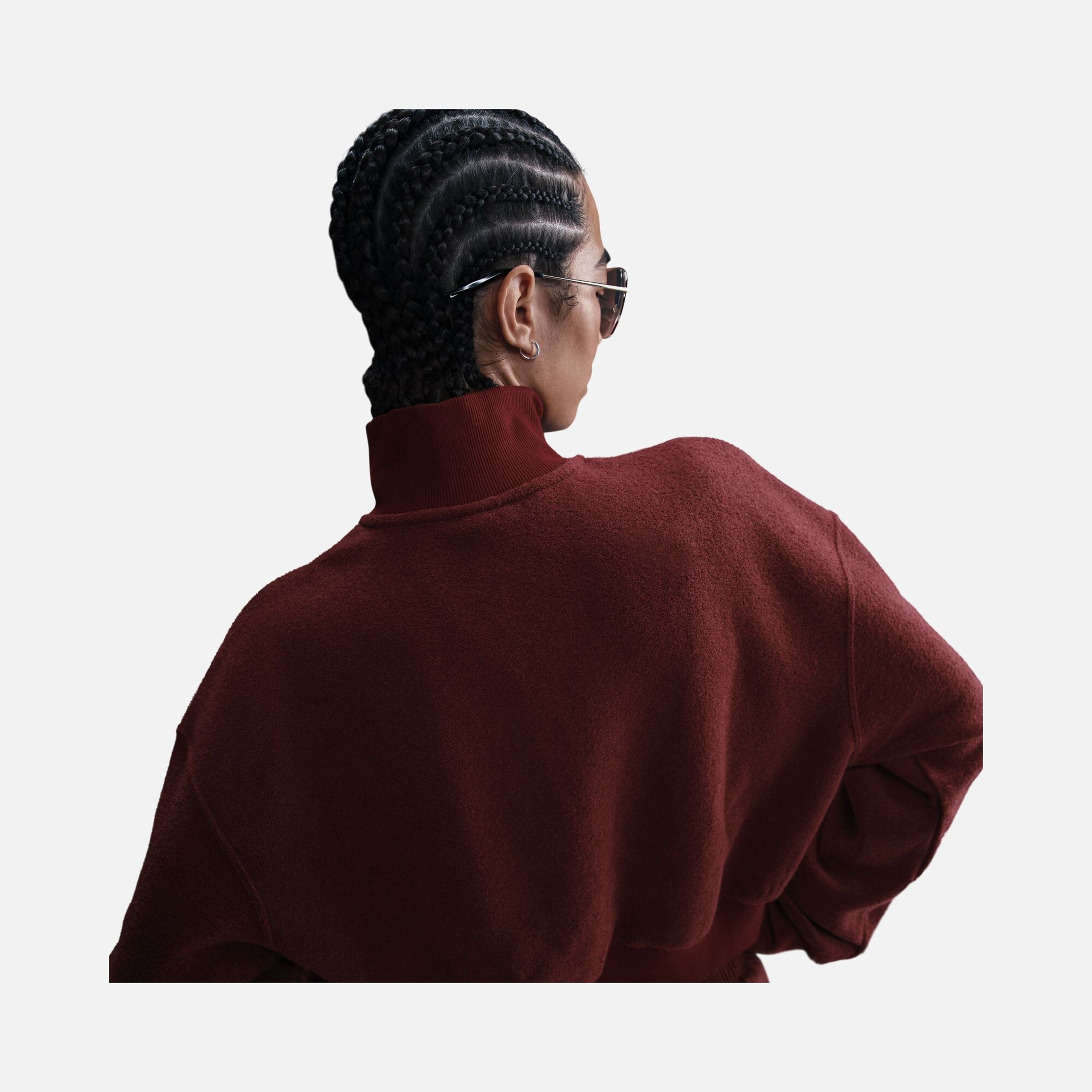 Nike Sportswear Phoenix Fleece Plush Oversized 1/4-Zip Cropped Cosy Kadın Sweatshirt