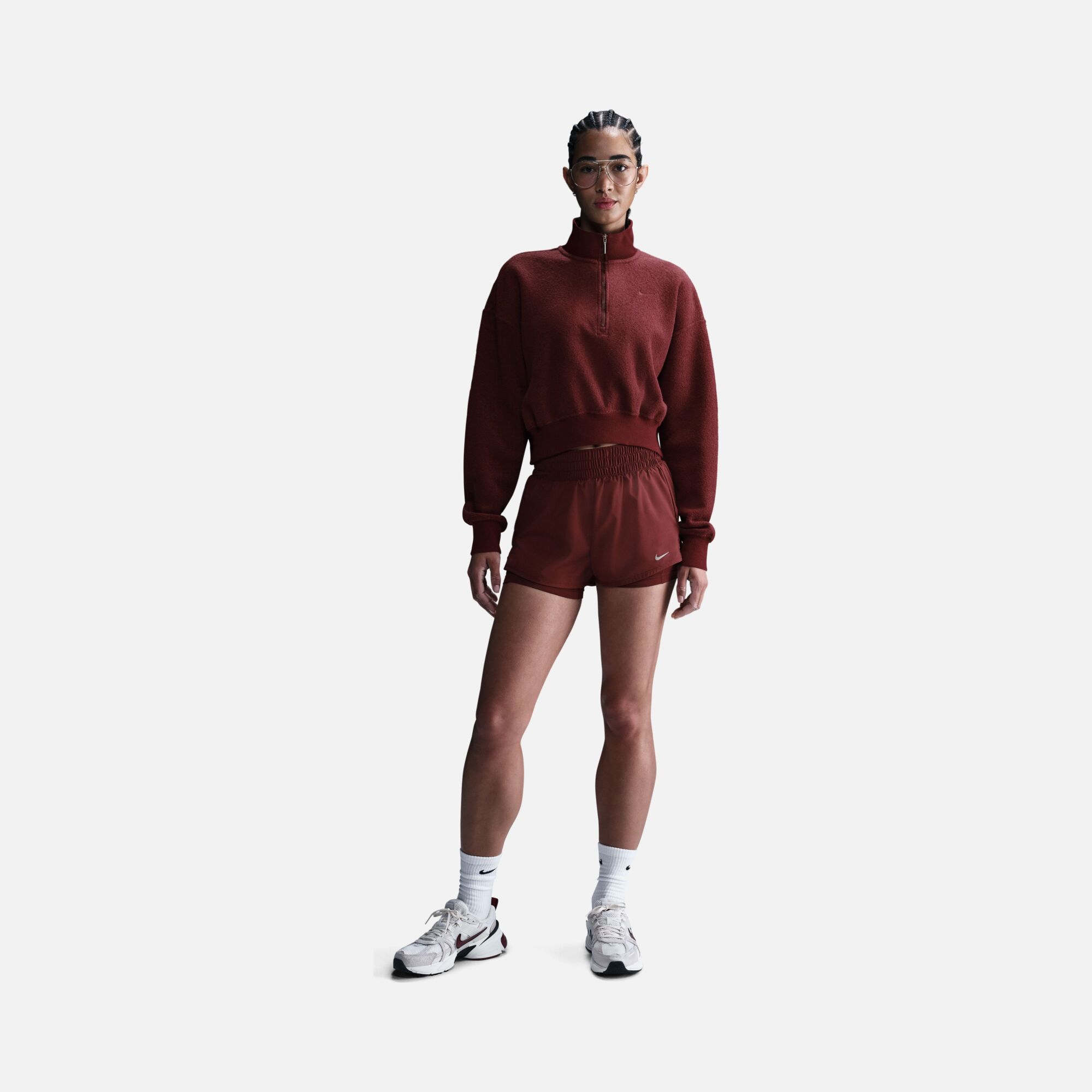 Nike Sportswear Phoenix Fleece Plush Oversized 1/4-Zip Cropped Cosy Kadın Sweatshirt