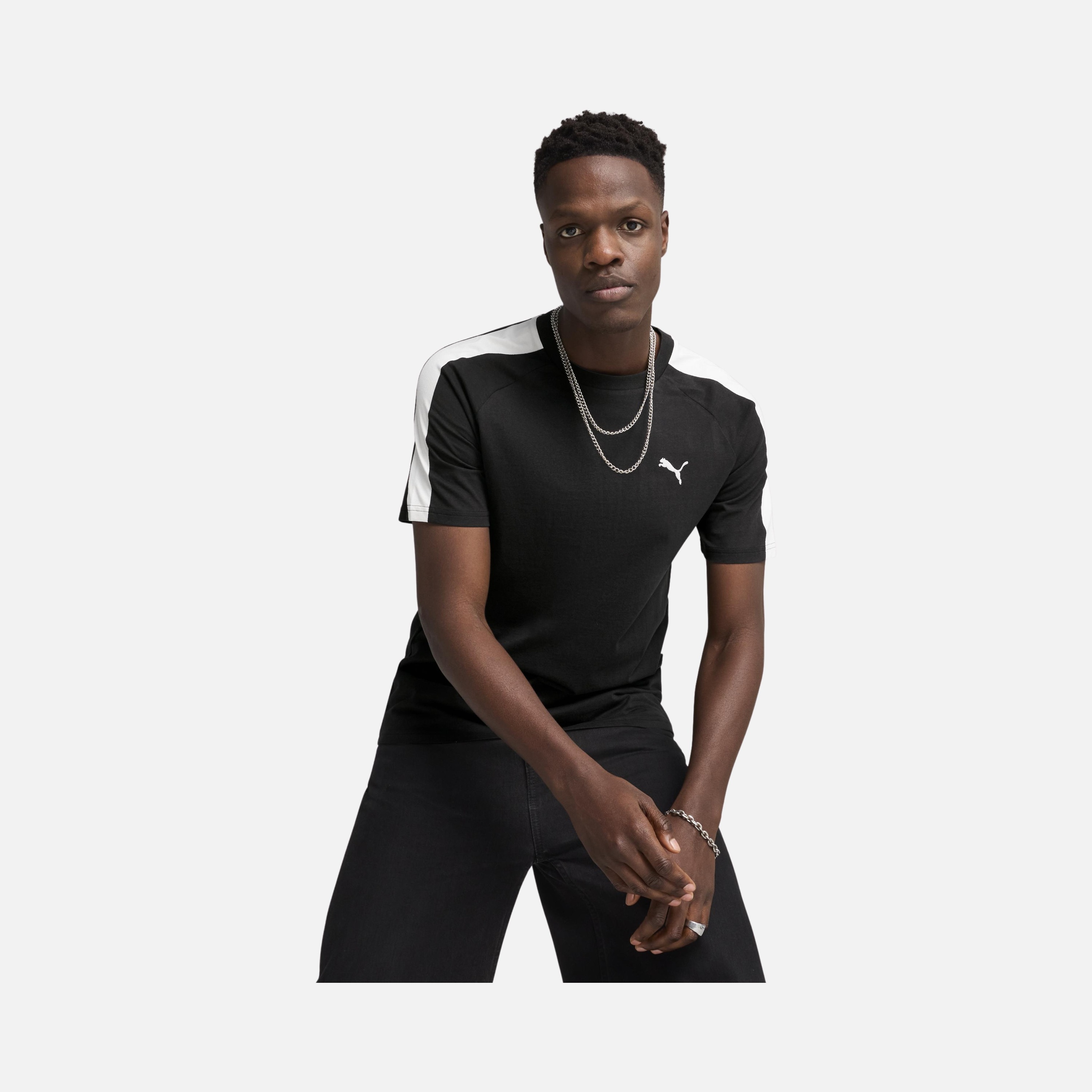 Puma Sportswear T7 Iconic Cat Logo Colorblock Short-Sleeve Erkek Tişört