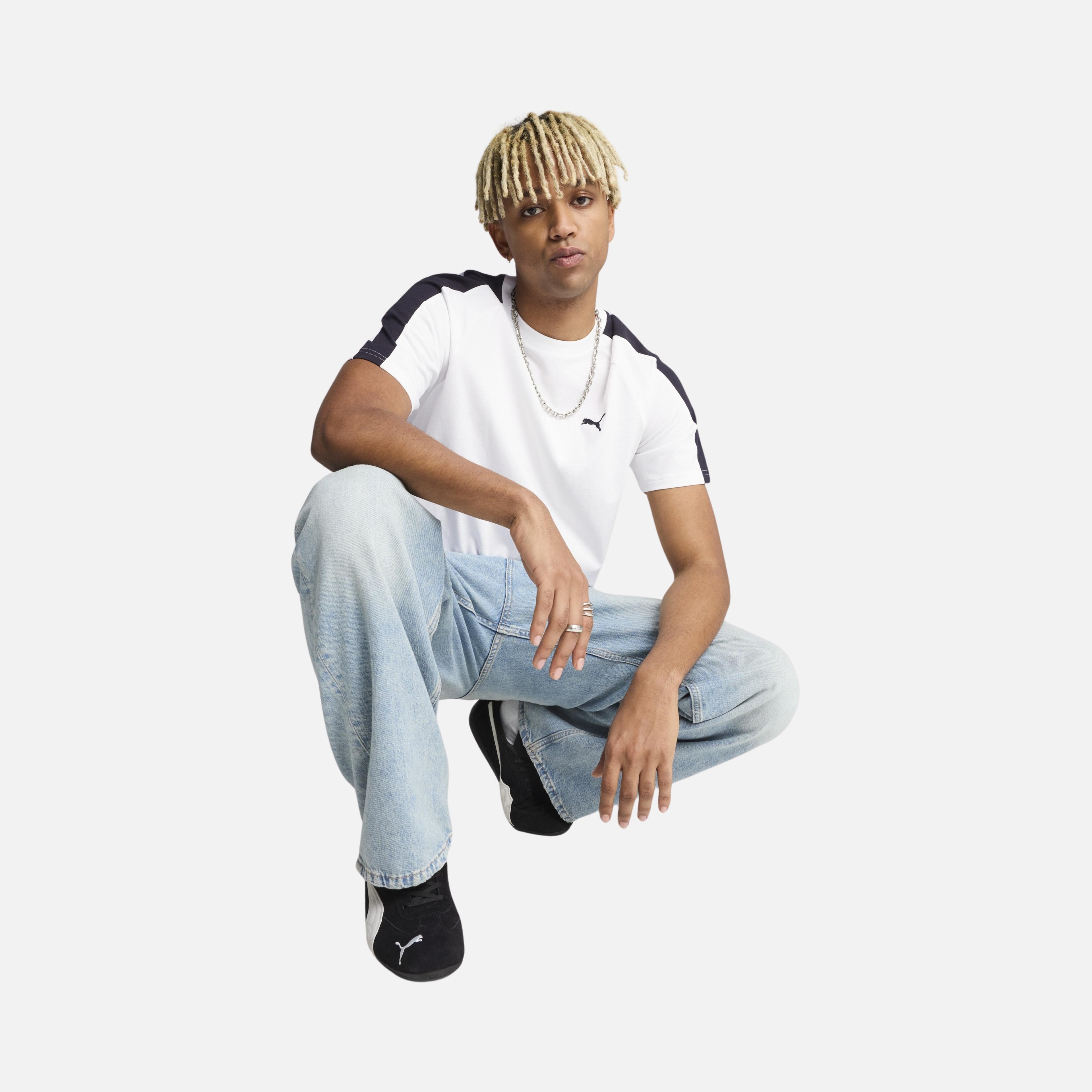 Puma Sportswear T7 Iconic Cat Logo Colorblock Short-Sleeve Erkek Tişört