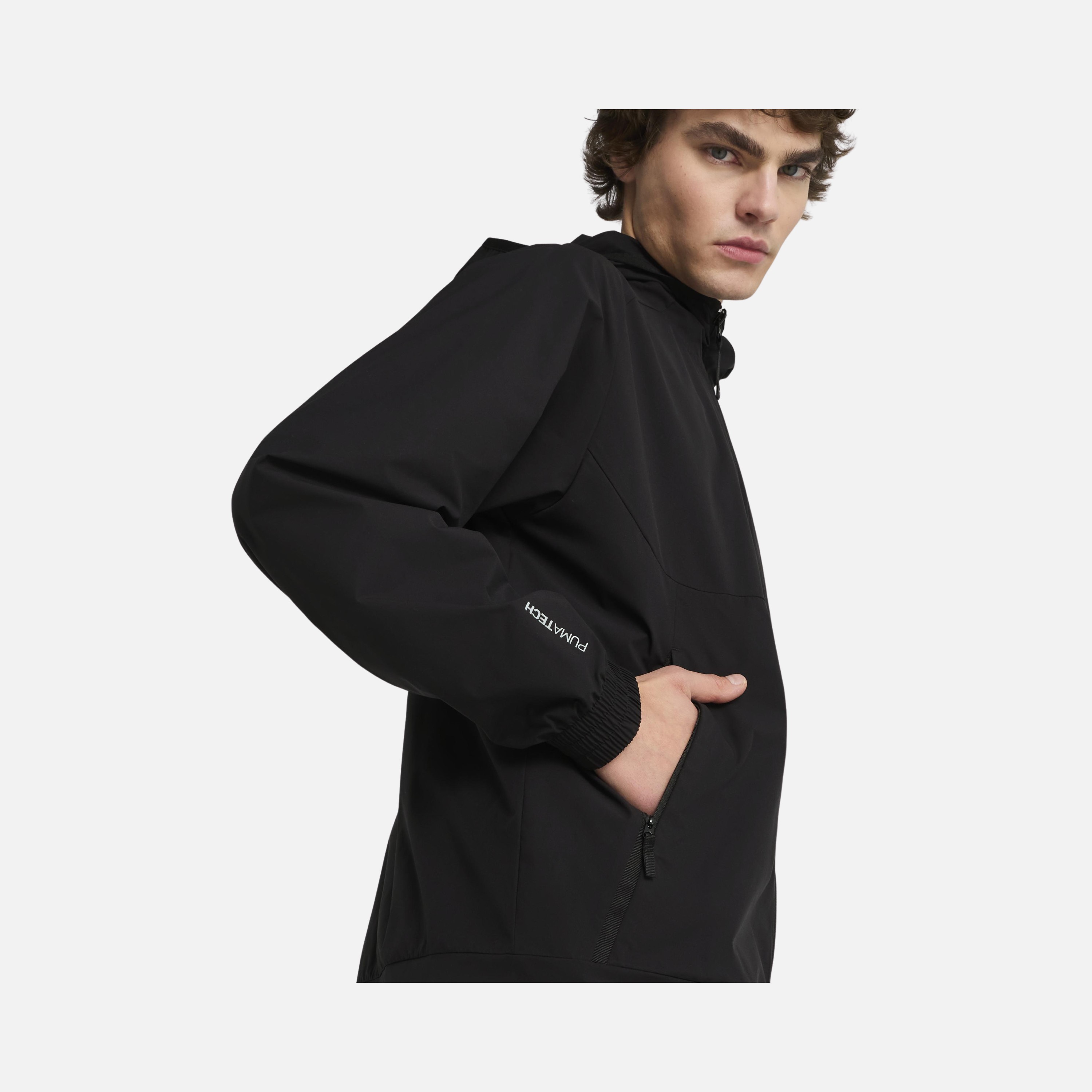 メンズウェア tb1e Puma Sportswear Tech Track Woven Full-Zip Hooded Erkek Ceket | Barçın
