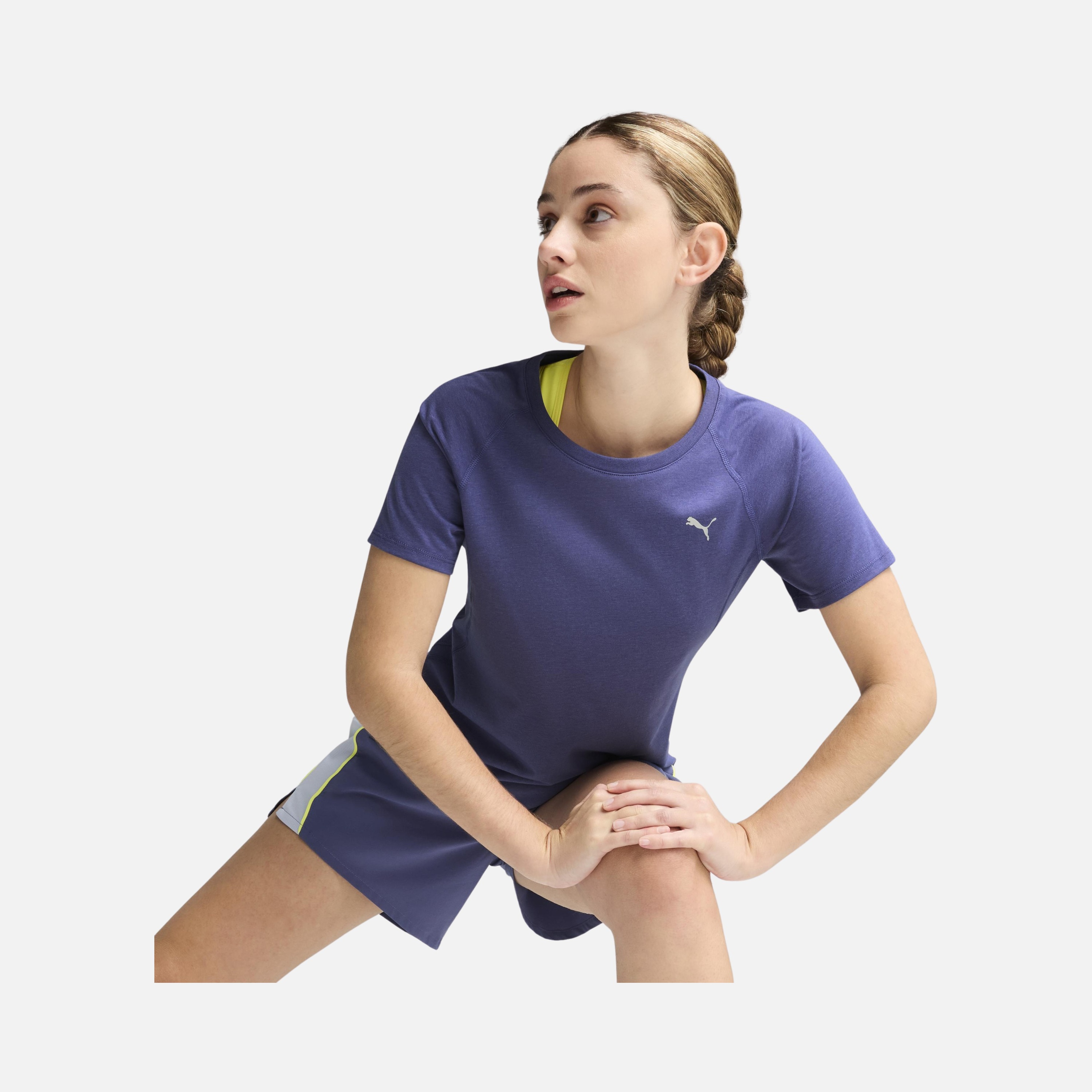 Puma Run Velocity Tri Blend Running Short-Sleeve Kadın Tişört