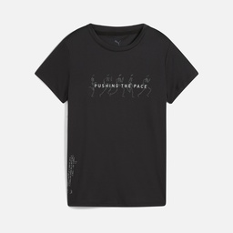 Puma Pushing The Pace Slogan Graphics Running Short-Sleeve Kadın Tişört