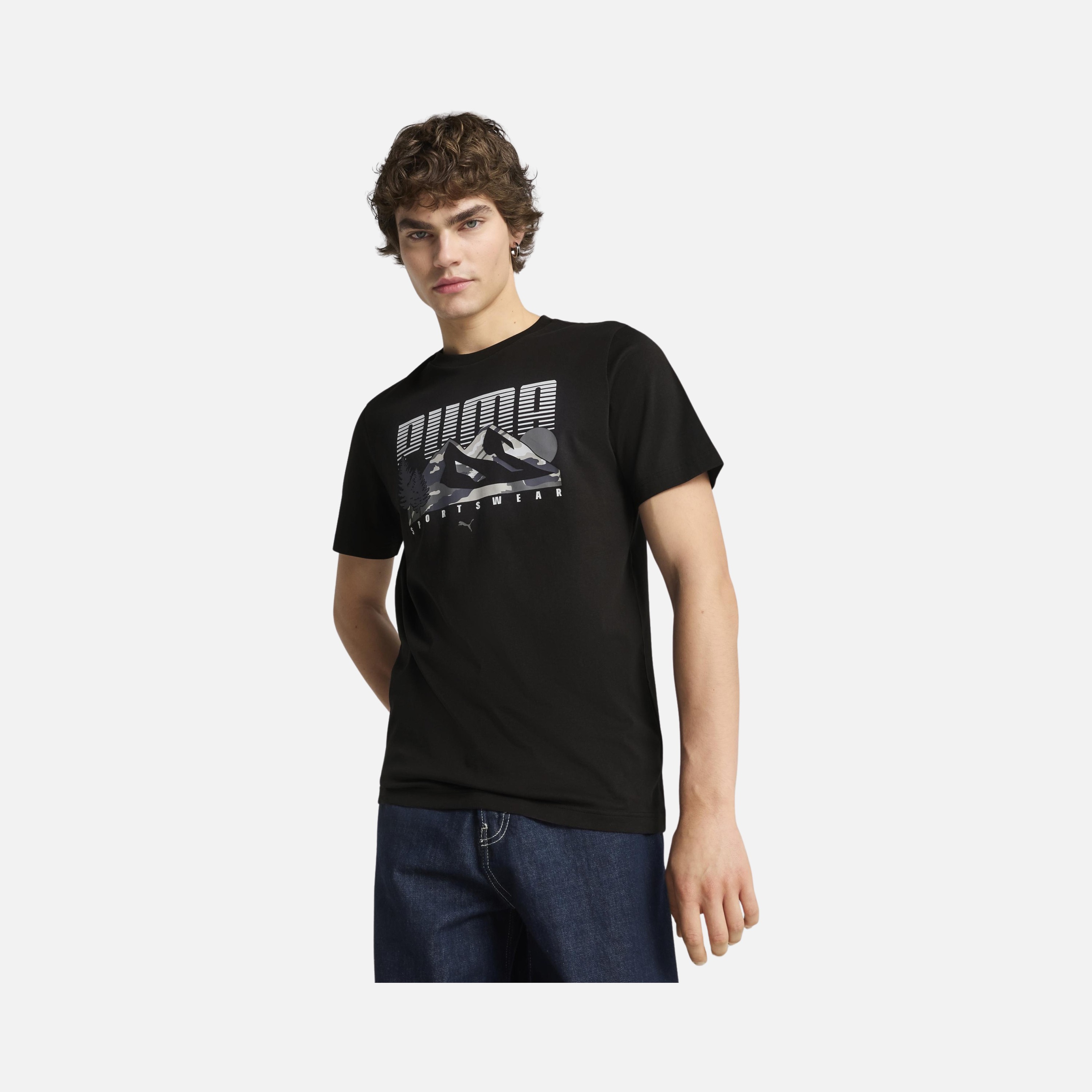 Puma Sportswear Graphics Mountain Regular-Fit Short-Sleeve Erkek Tişört