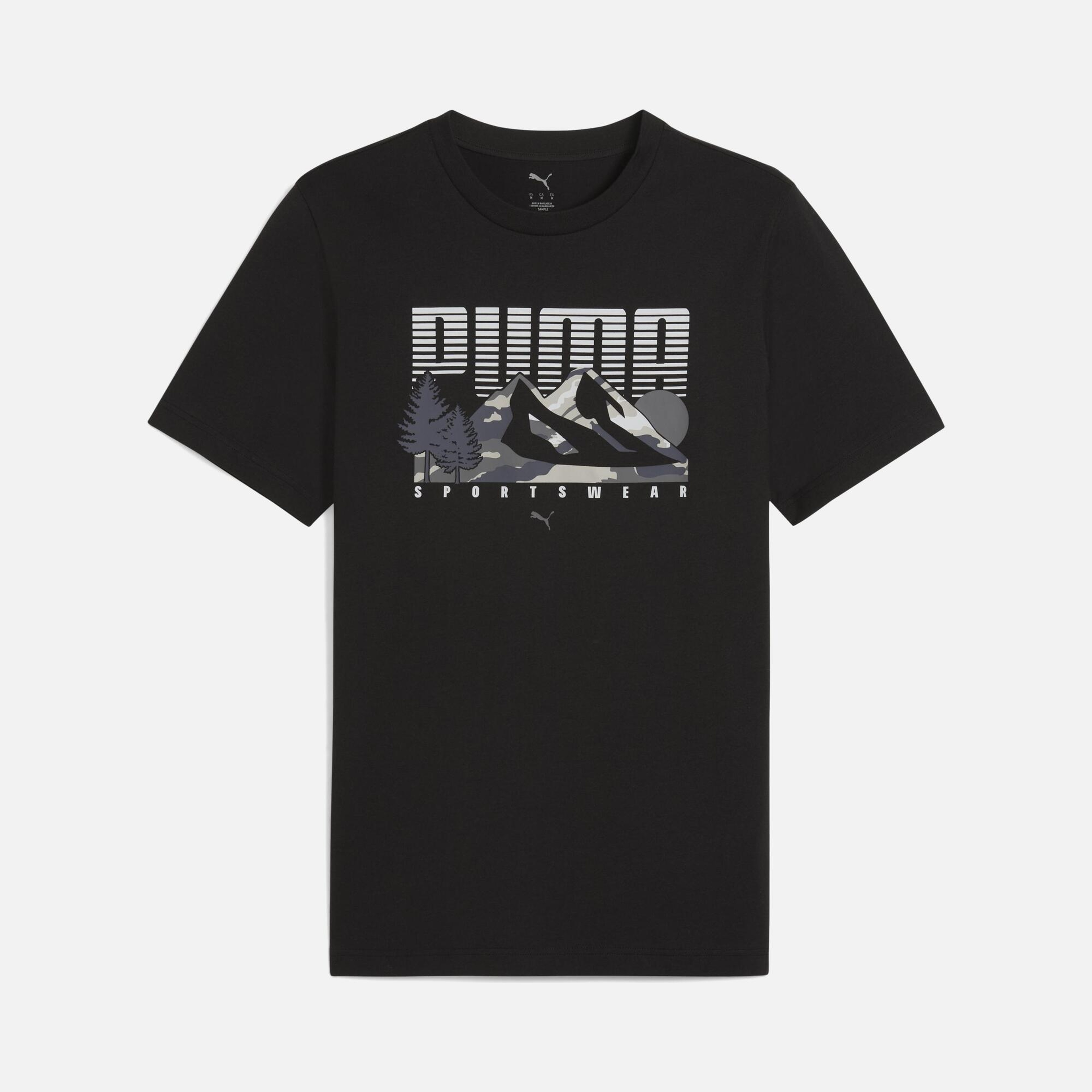Puma Sportswear Graphics Mountain Regular-Fit Short-Sleeve Erkek Tişört