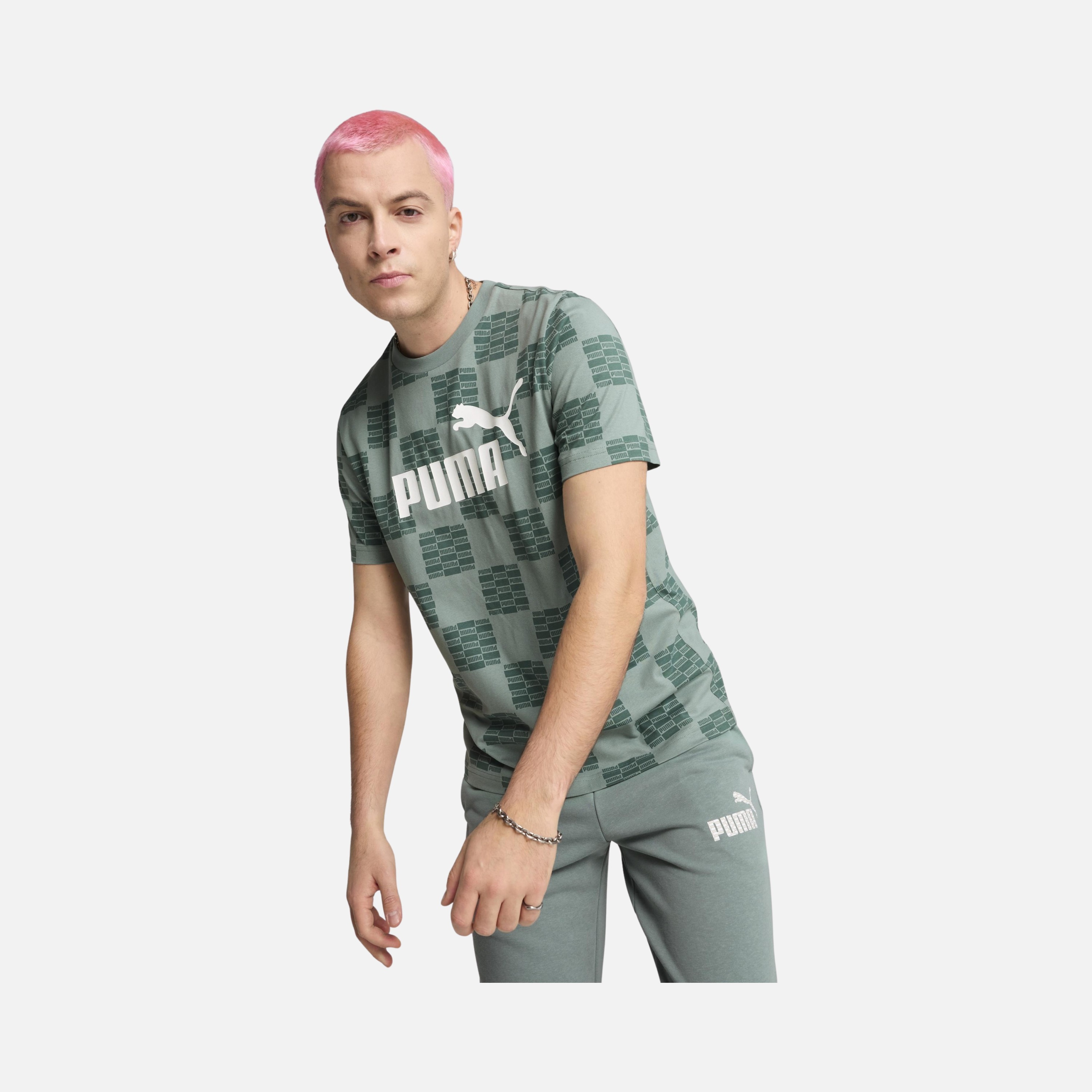 Puma Sportswear United All Over Printed Regular-Fit Short-Sleeve Erkek Tişört
