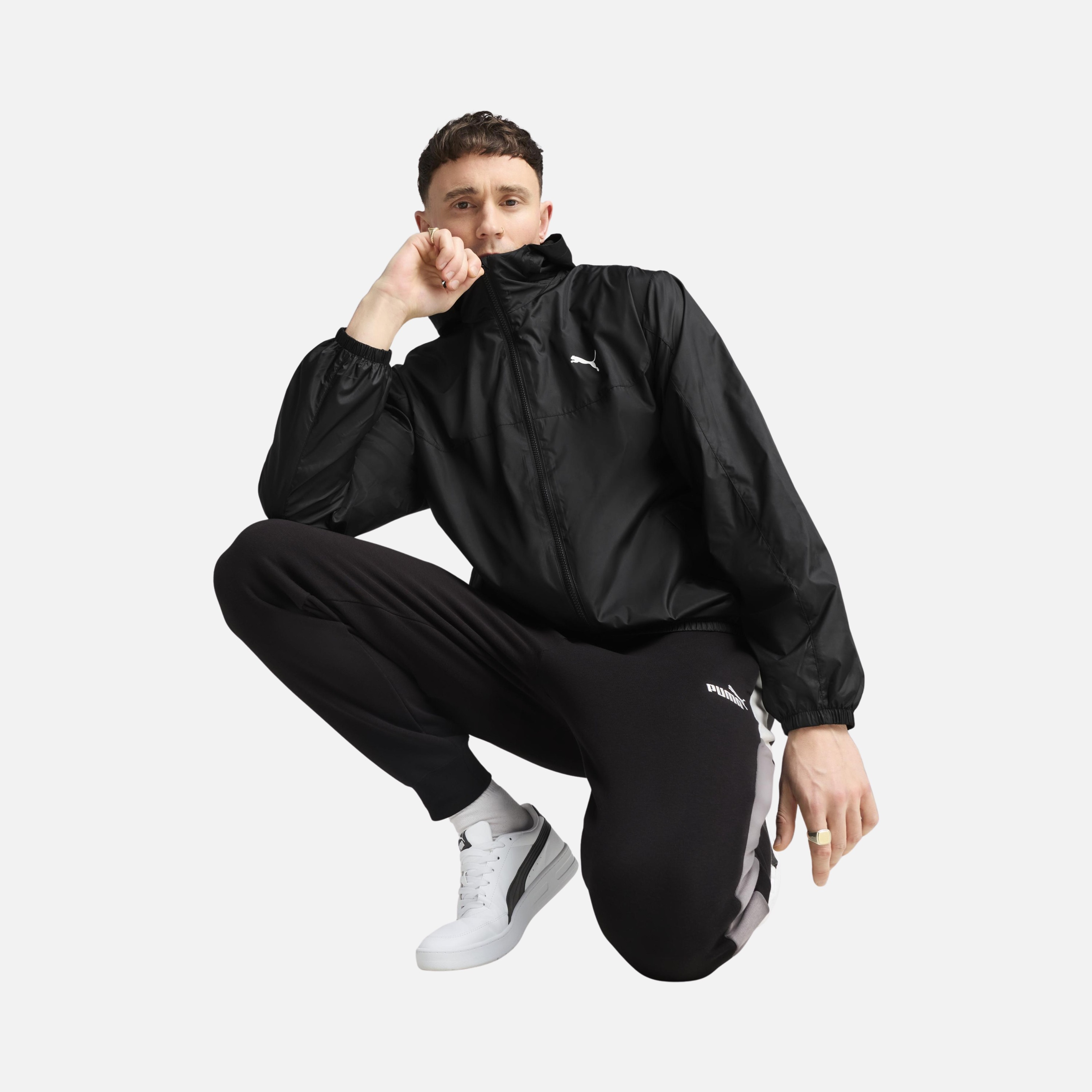 Puma Essentials Regular Windbreaker Regular-Fit Lined Full-Zip Erkek Ceket