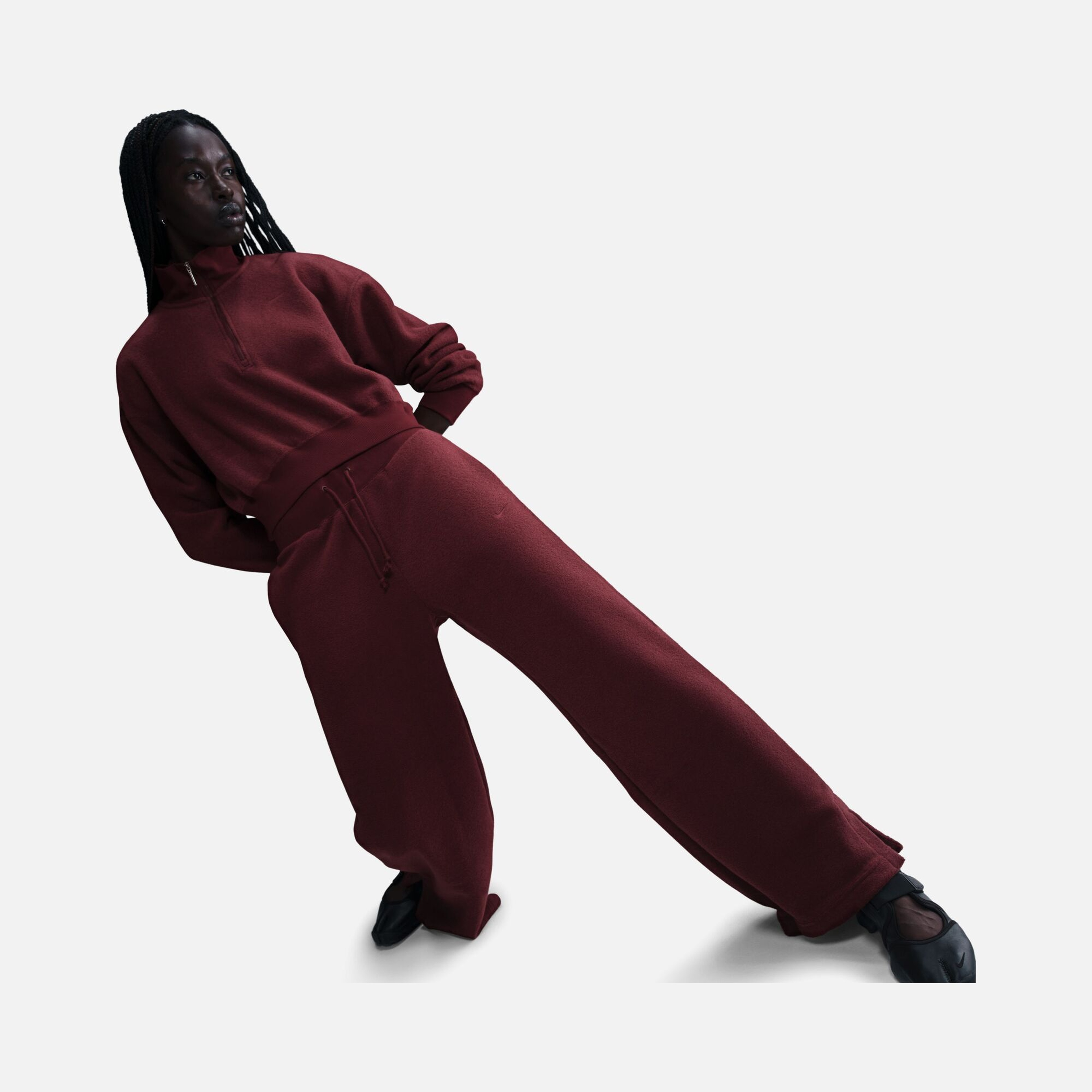 Nike Sportswear Phoenix Plush High-Waisted Wide-Leg Cozy Fleece Kadın Pantolon