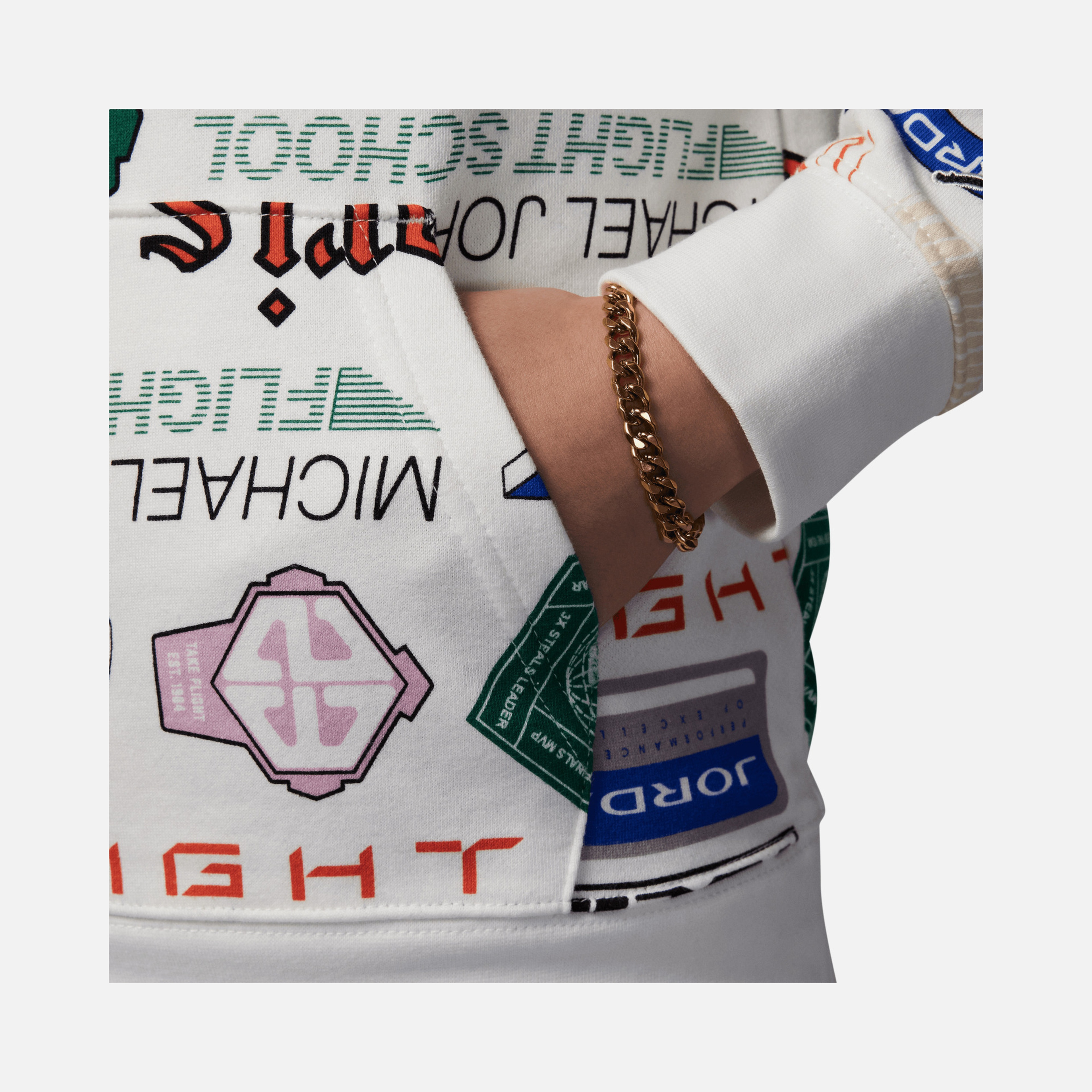 Nike Jordan Essentials All Over Printed Pullover Hooded Çocuk Sweatshirt