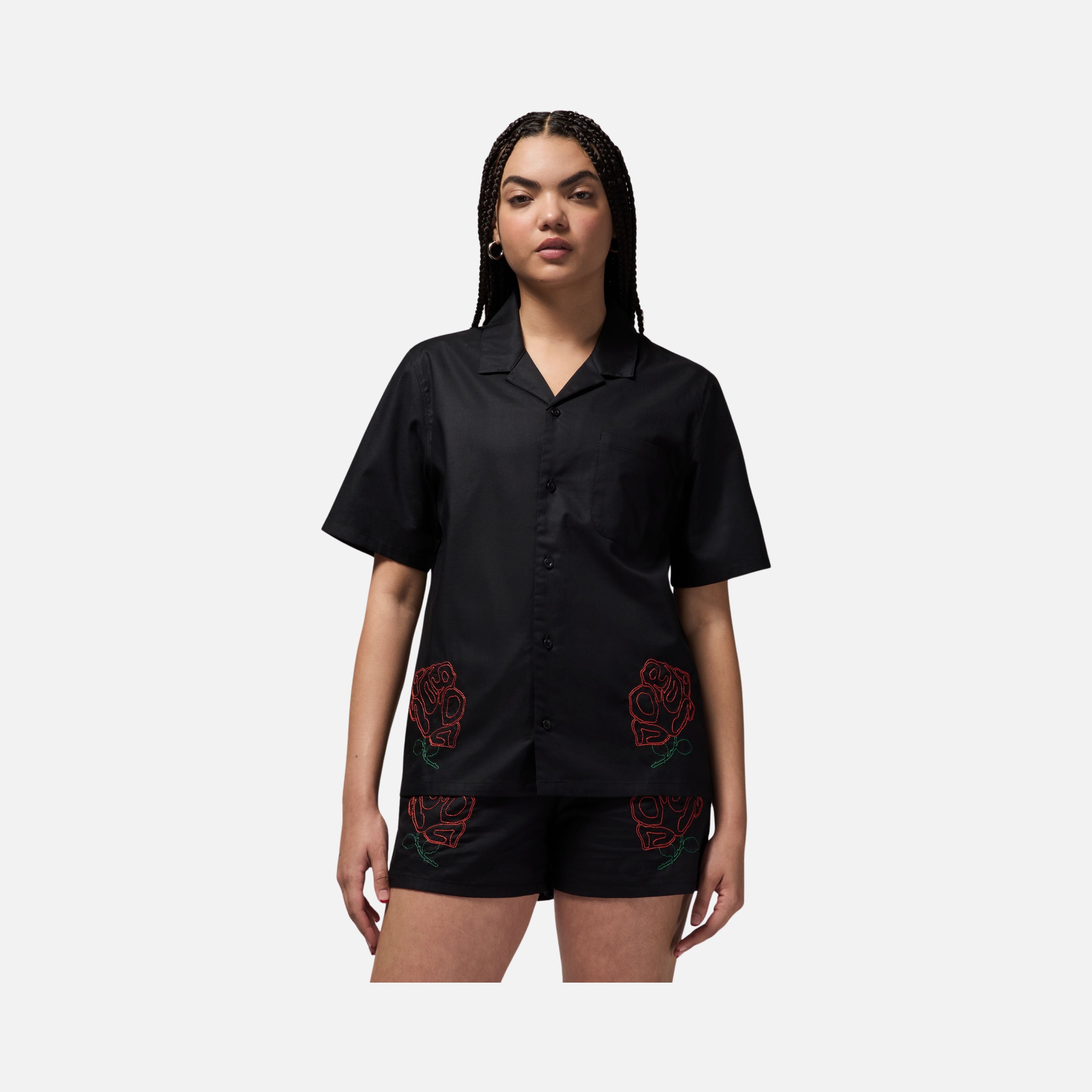 Nike W Jordan Ss Woven Top Rose Kadın Tişört