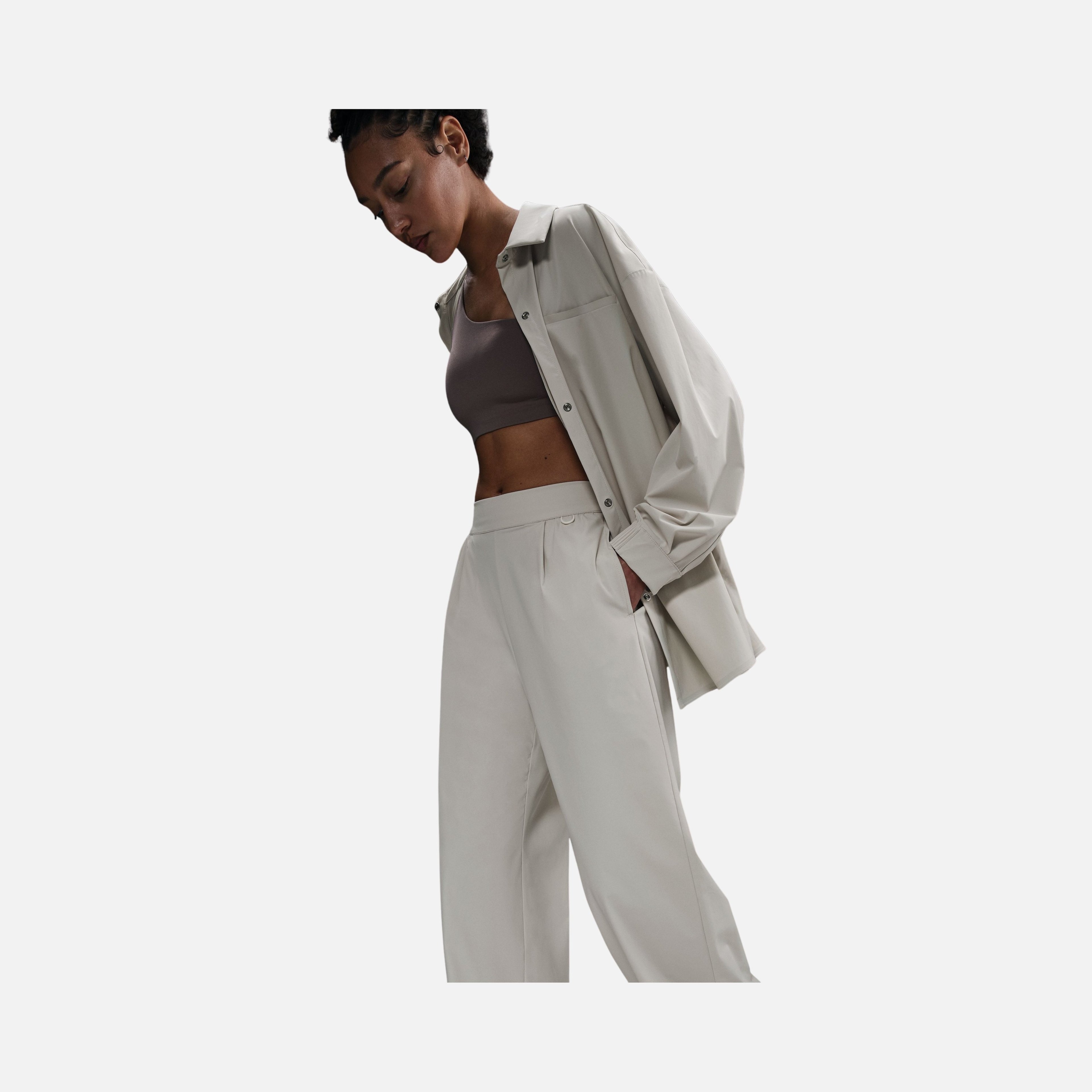 Nike 24.7 Dri-Fit Heritage High Waisted Wide Leg Training Kadın Pantolon