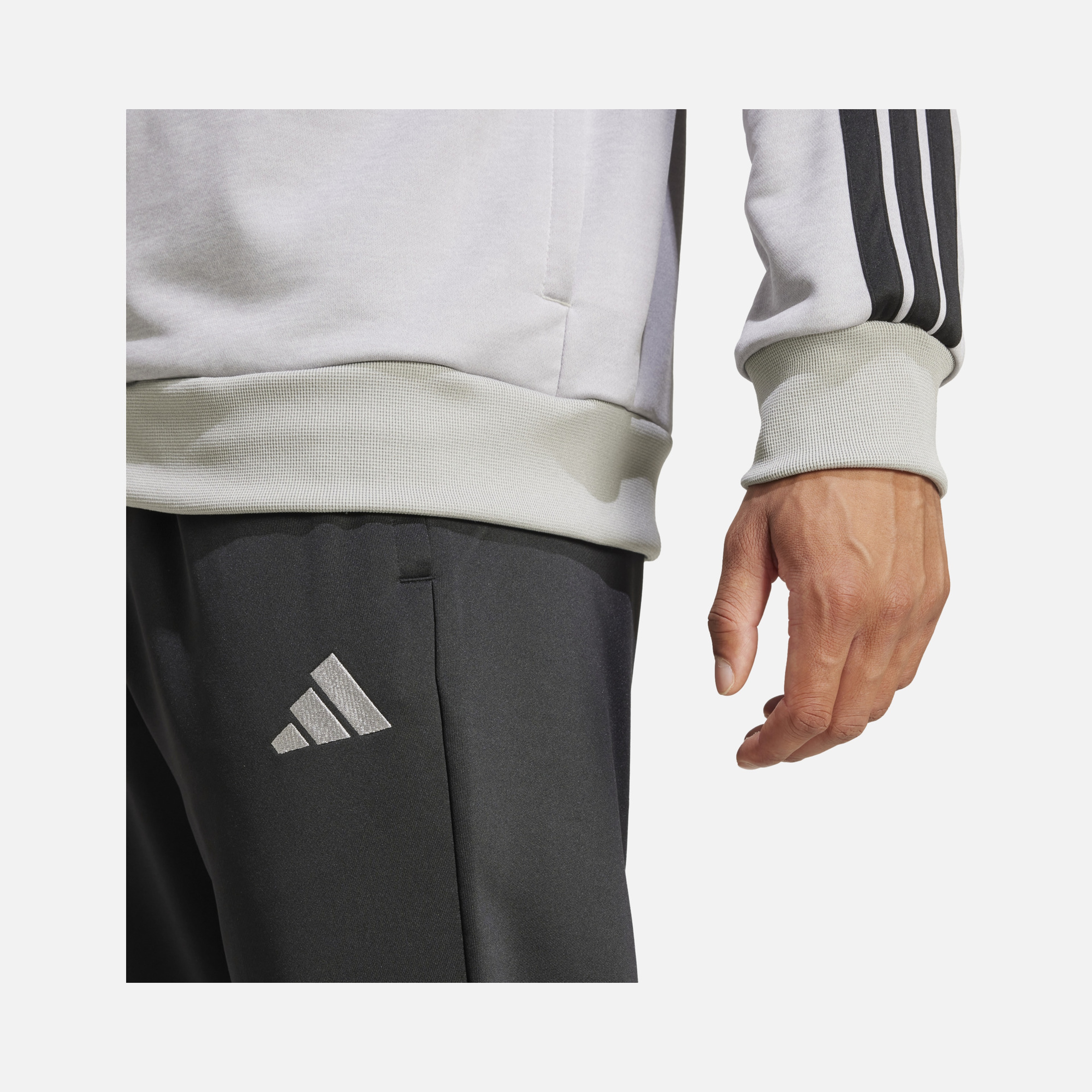 adidas Sportswear Basic 3-Stripes French Terry Regular-Fit Full-Zip Erkek Eşofman Takımı