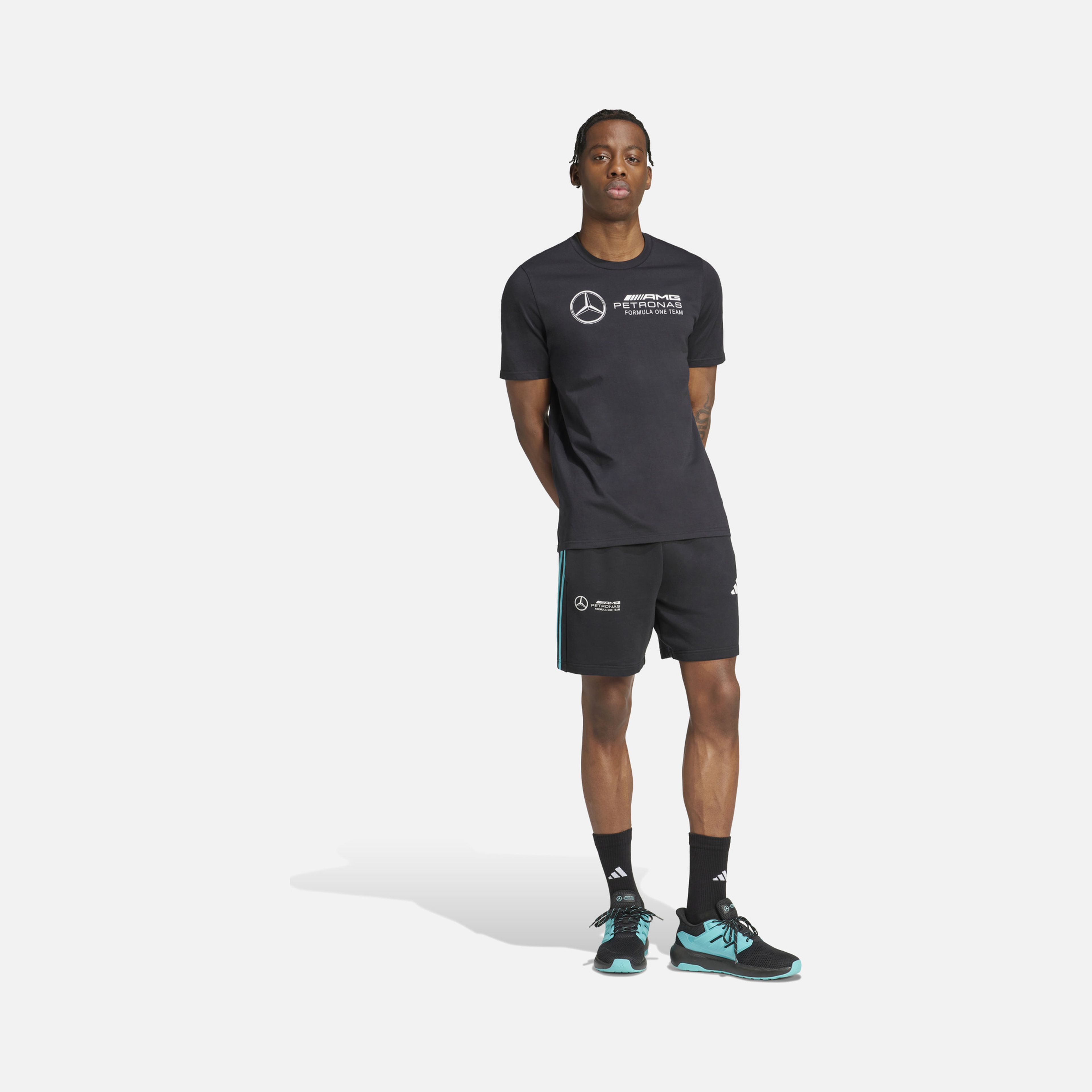 adidas Mercedes-AMG Petronas F1 Team DNA Graphic French Terry Regular-Fit Erkek Şort