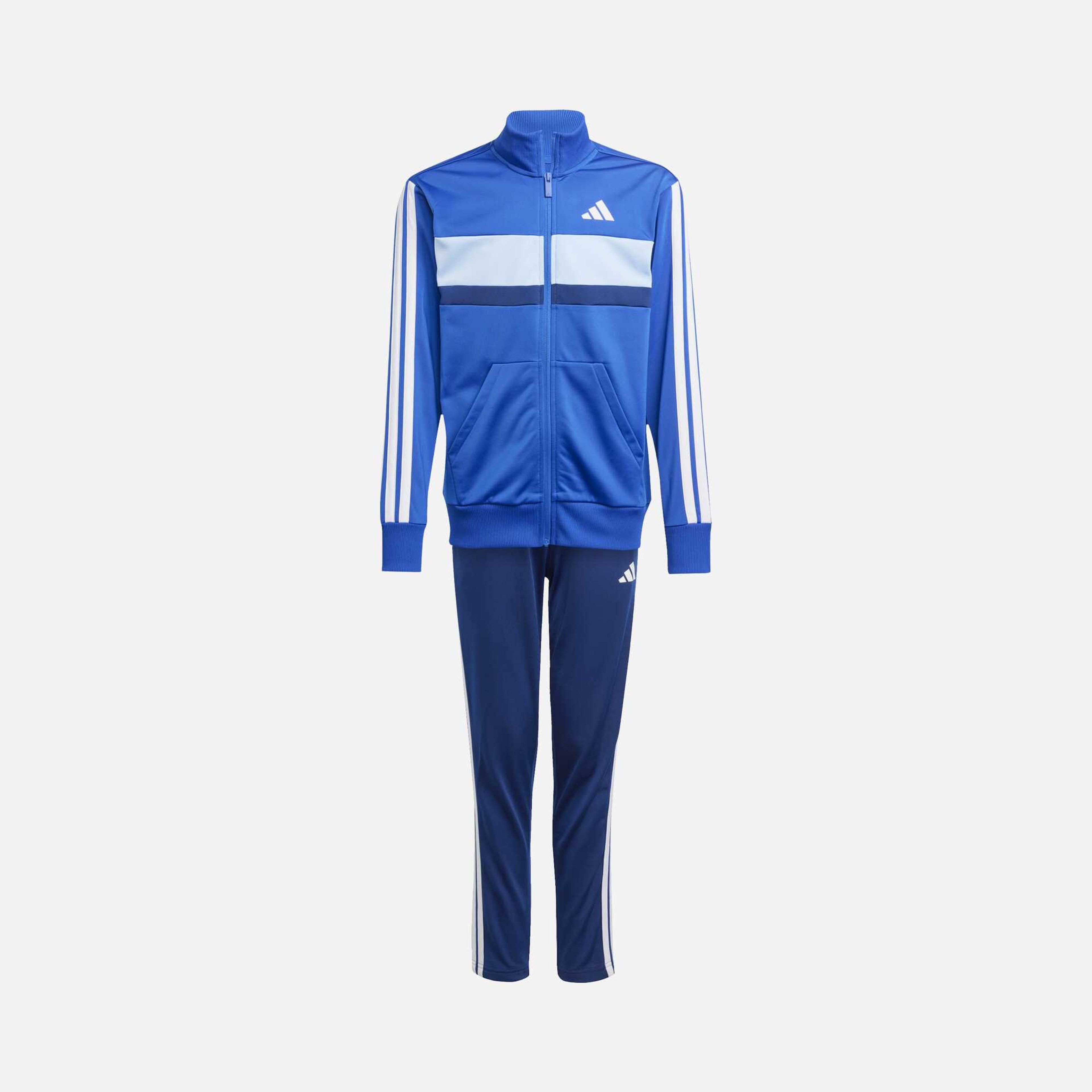 adidas Climacool Sportswear Seasonal Essentials Tiberio 3-Stripes Tricot Regular-Fit Full-Zip Çocuk Eşofman Takımı