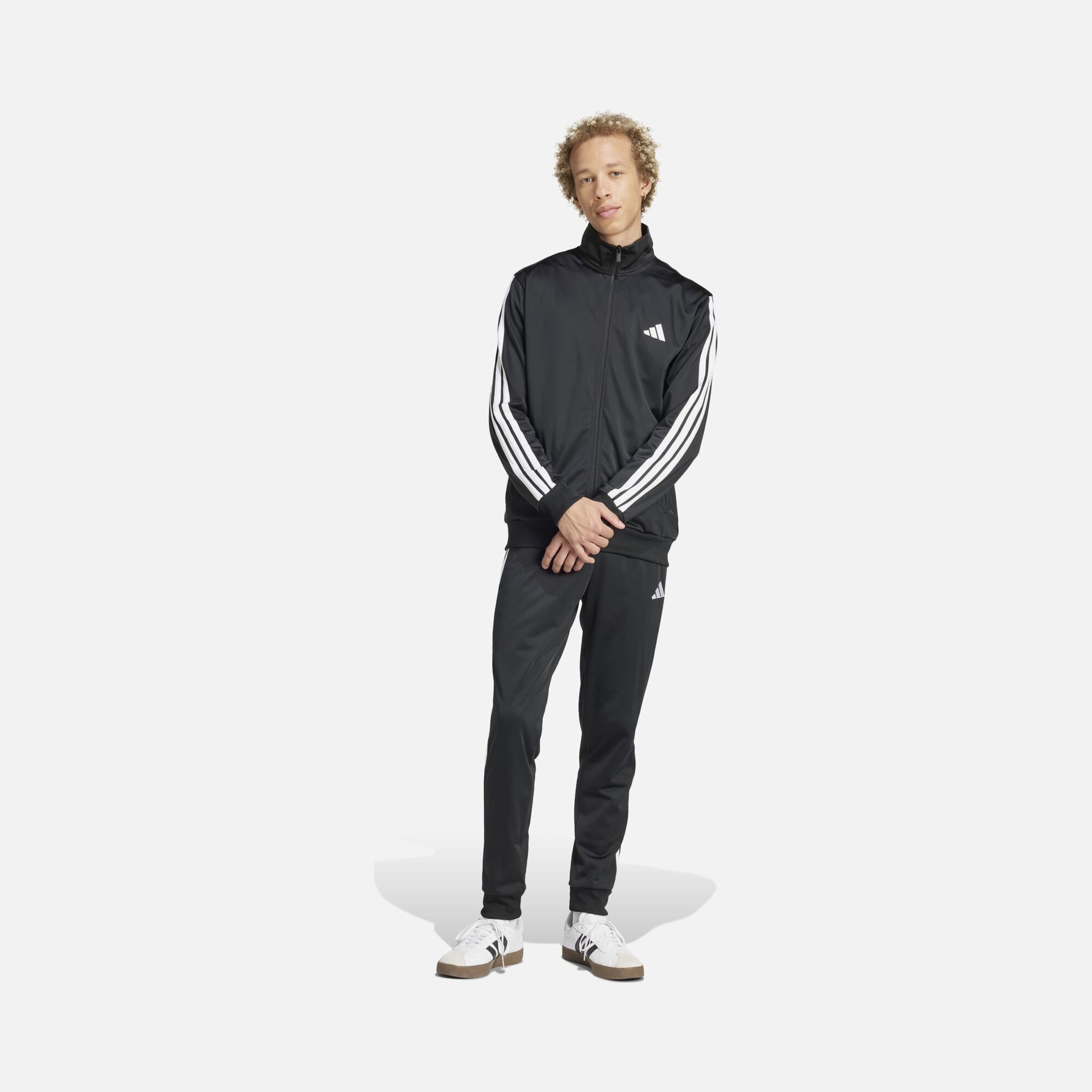adidas Sportswear Basic 3-Stripes Tricot Regular Fit With Mid Rise Full-Zip Erkek Eşofman Takımı