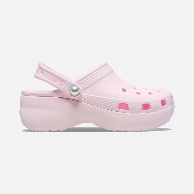 Crocs Pembe Crocs Classic Platform Pearl Clog