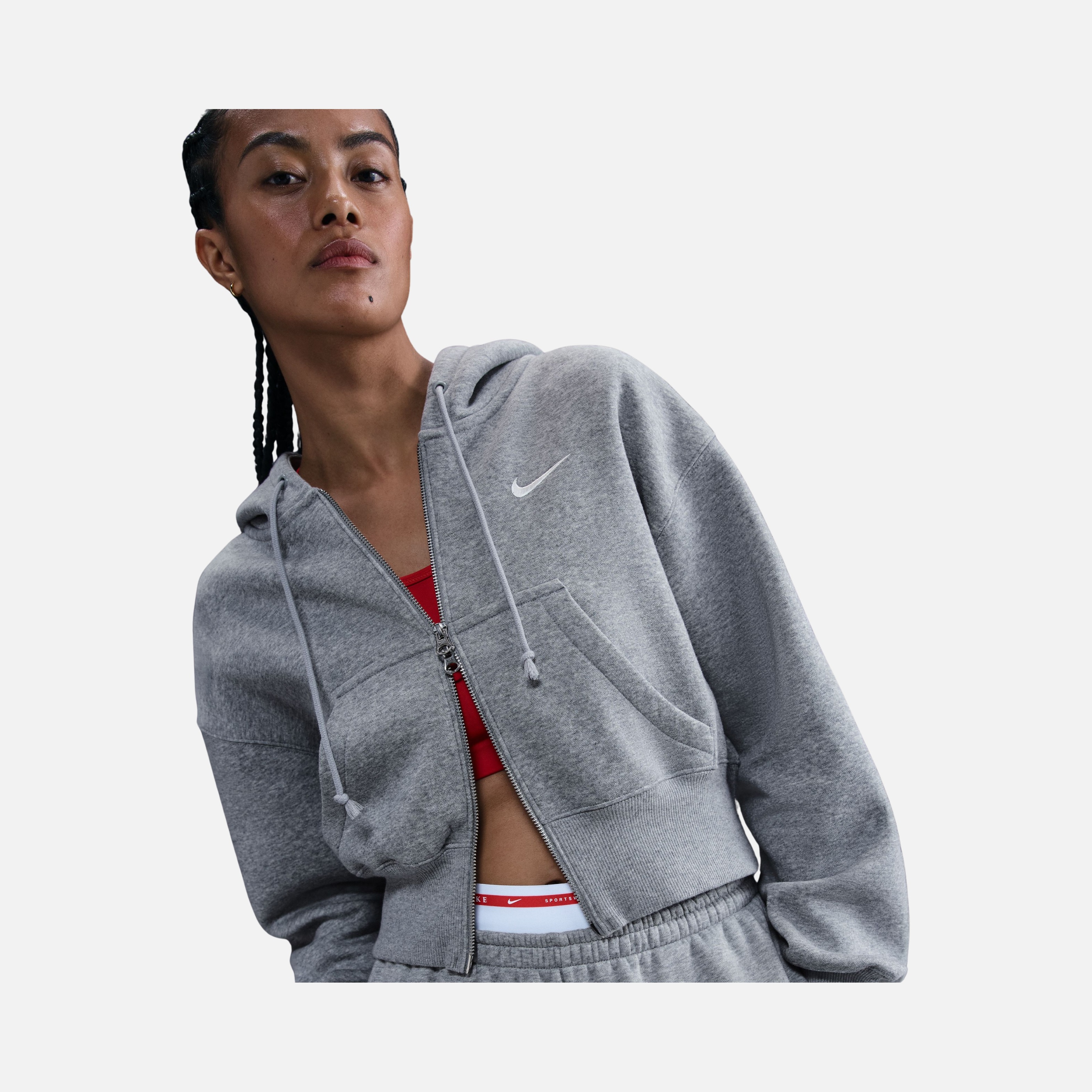 Nike Nsw Phoneix Fleece Crop Fz Hdy Kadın Sweatshirt