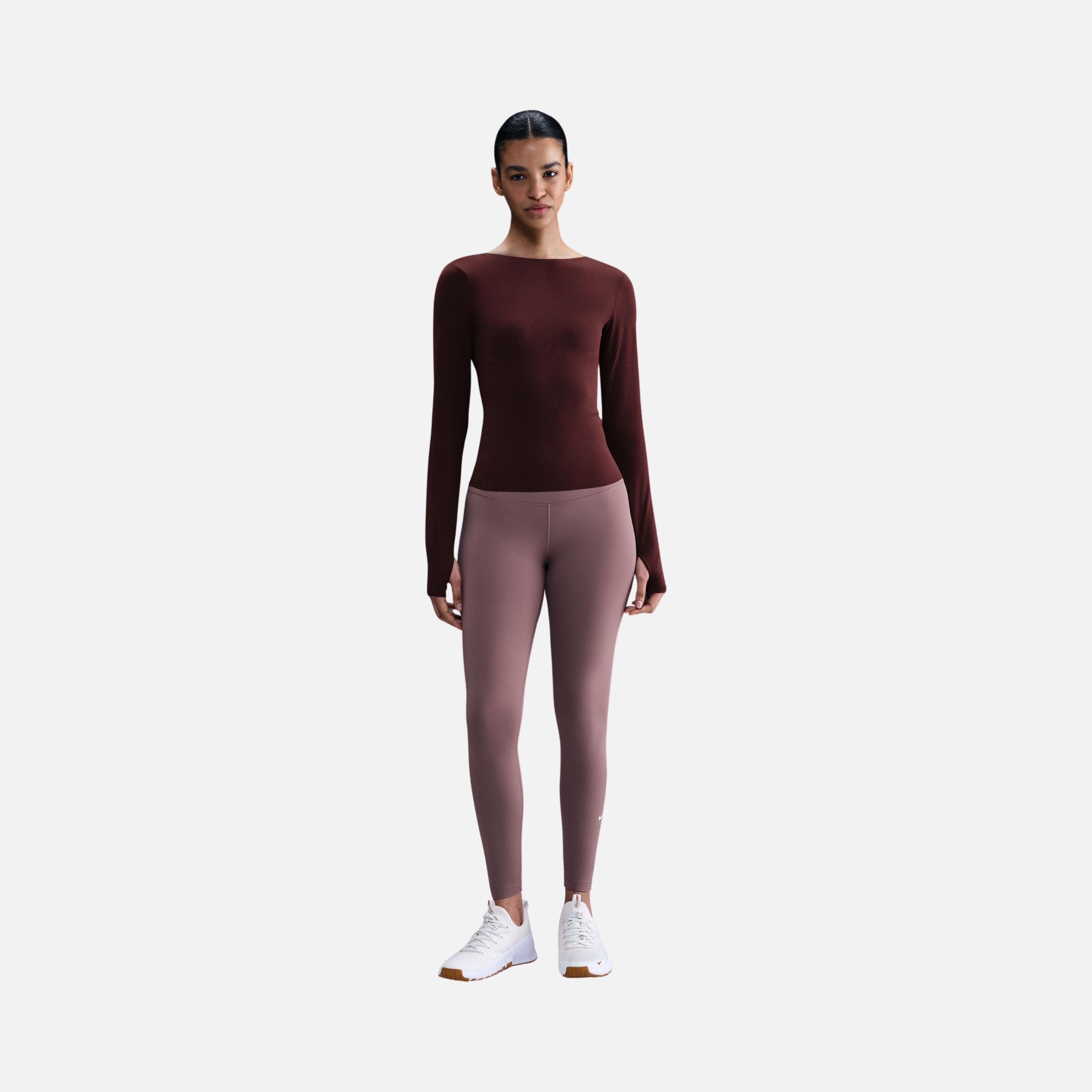 Nike W Zenvy Df Ls Top Nv Kadın Uzun Kollu Tişört