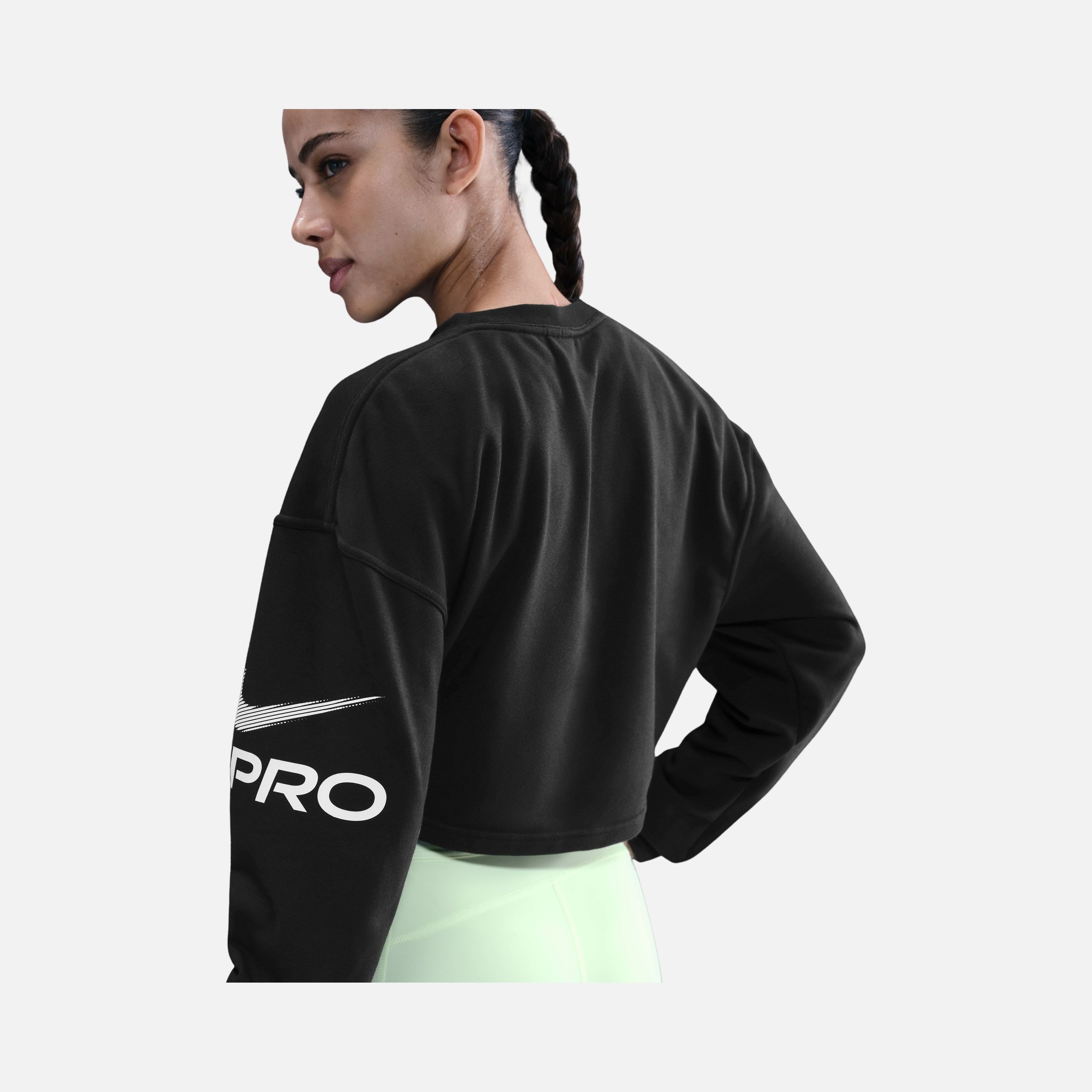 Nike W Np Df Flc Crew Tt Grx Kadın Sweatshirt