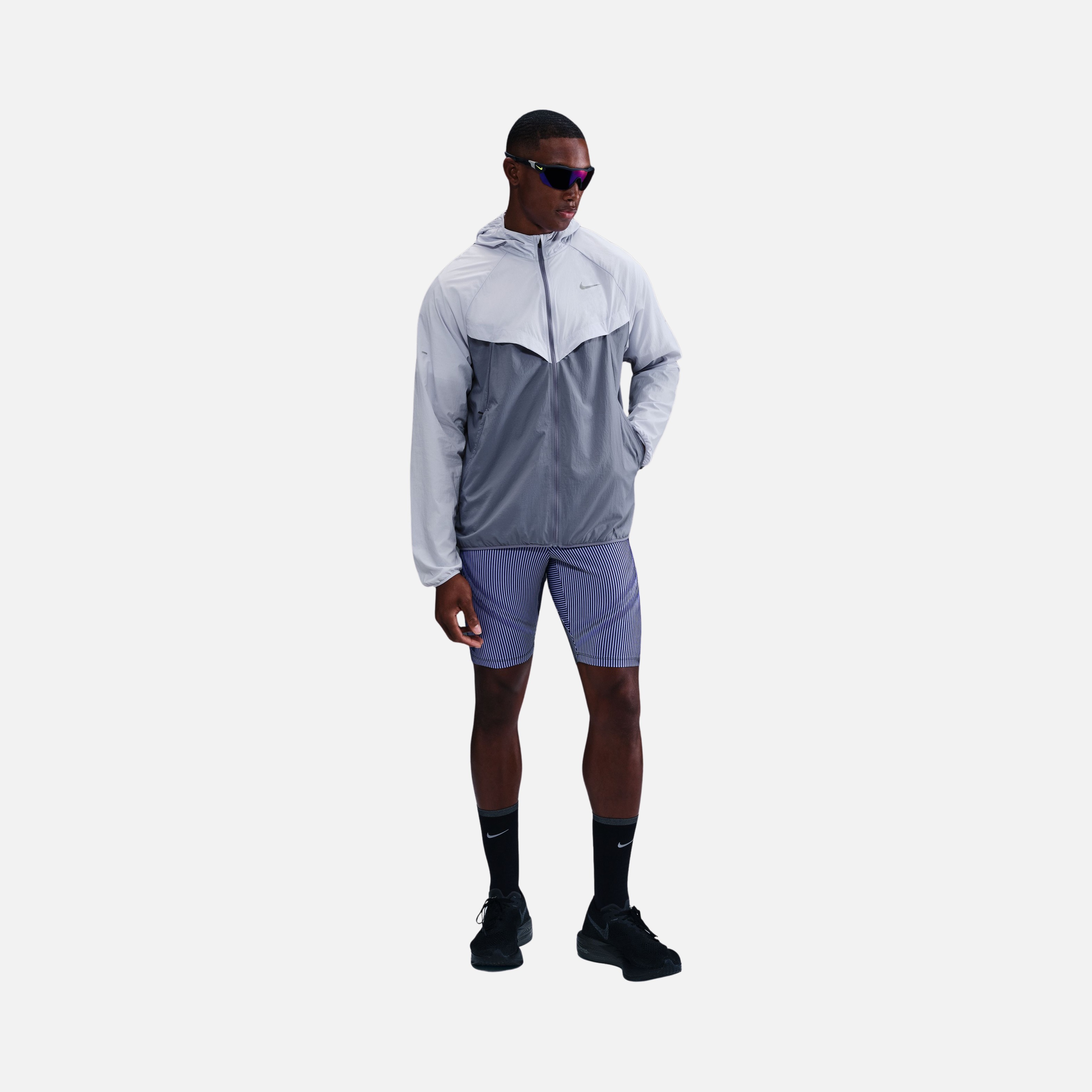Nike Stride Repel UV Running Full-Zip Hooded Erkek Ceket | Barçın