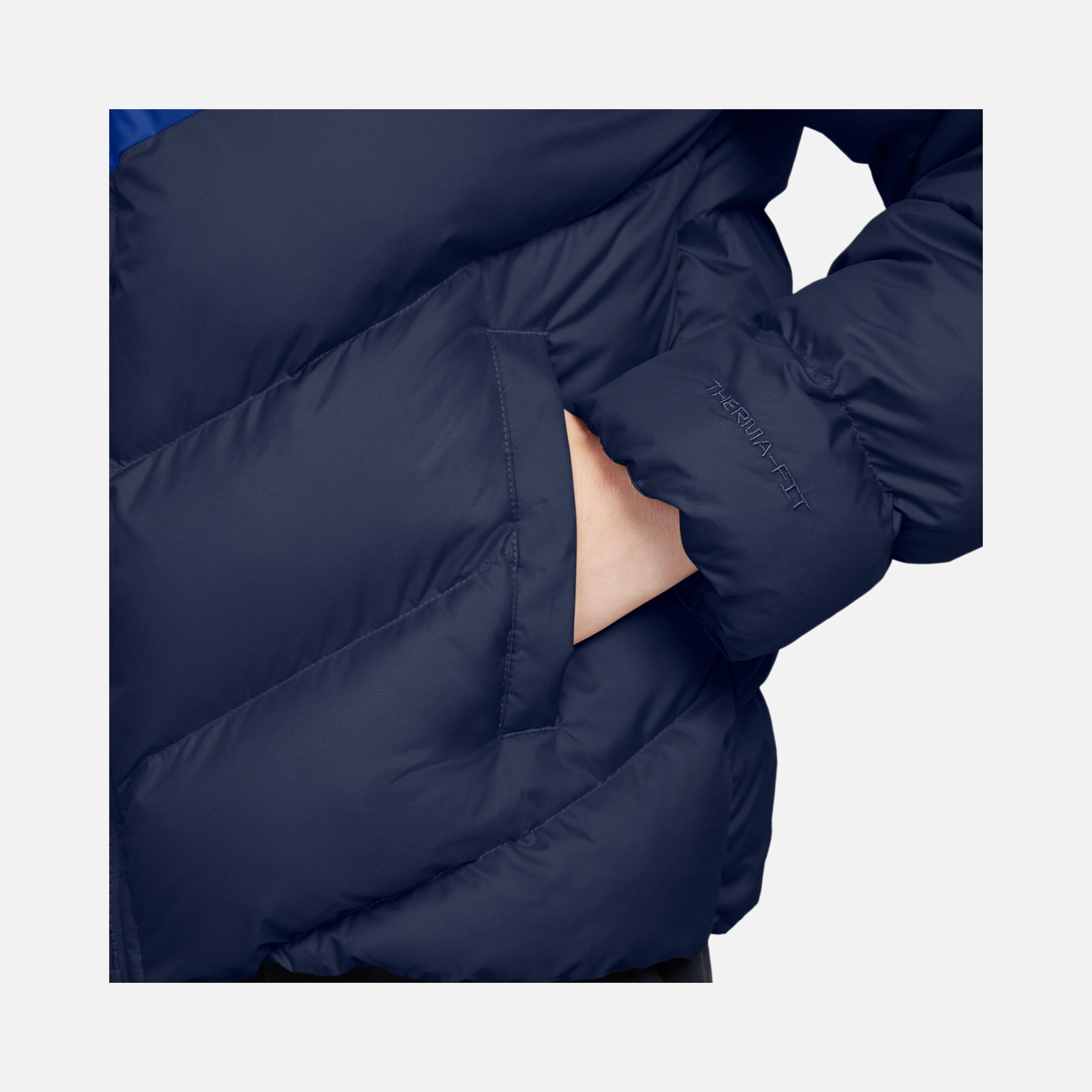 Nike Nsw Tf Adp Puffer Colorblock Çocuk Kapüşonlu Mont