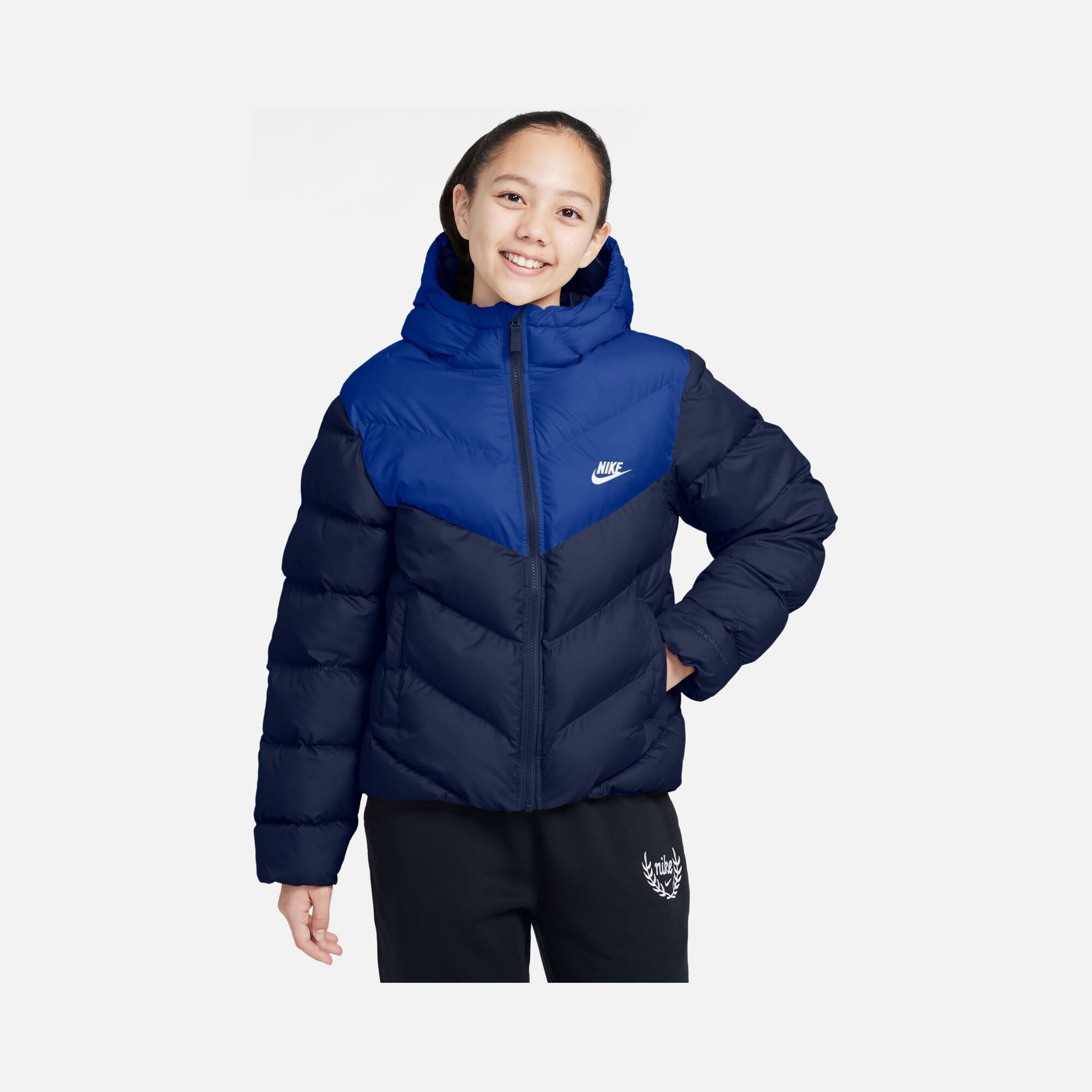 Nike Nsw Tf Adp Puffer Colorblock Çocuk Kapüşonlu Mont