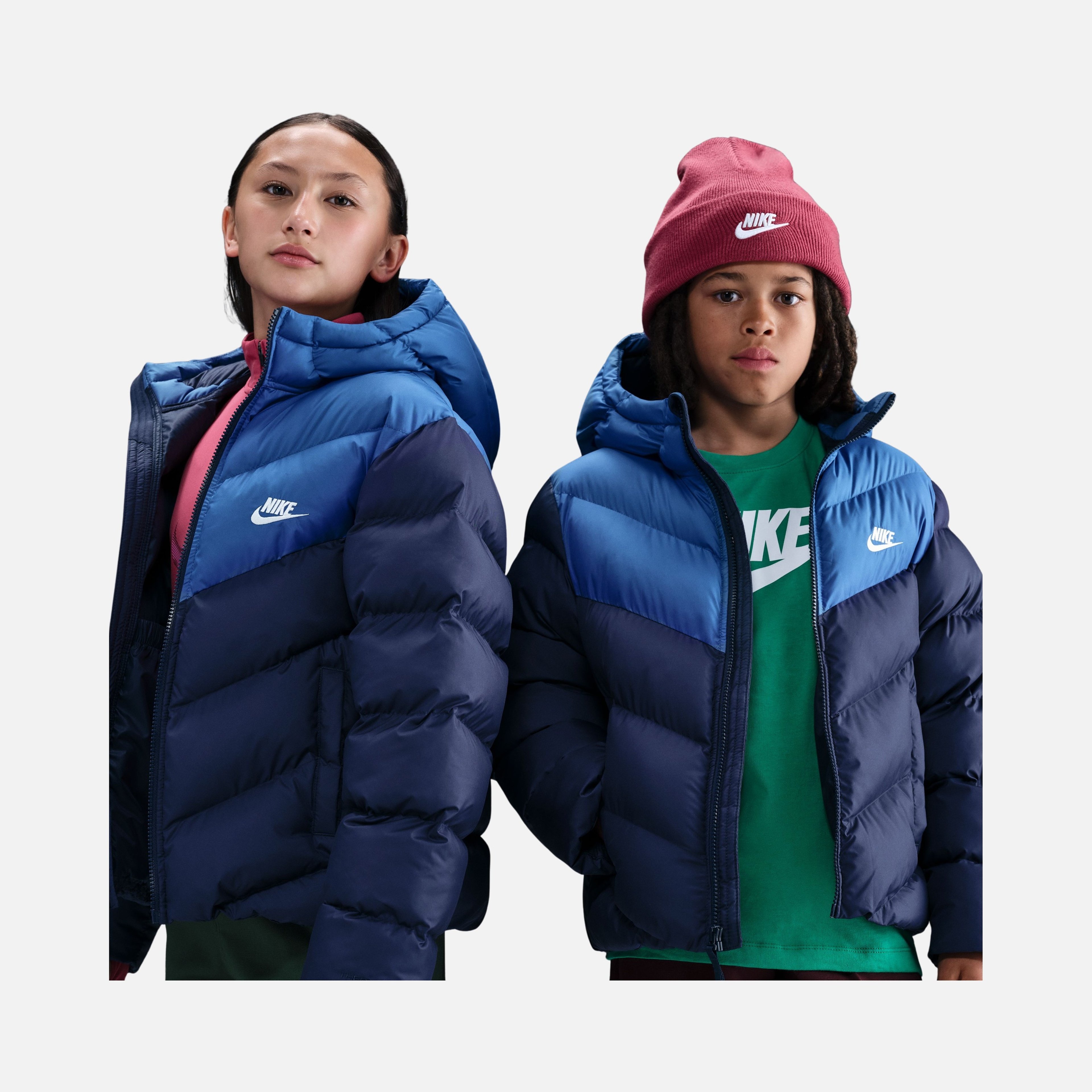 Nike Nsw Tf Adp Puffer Colorblock Çocuk Kapüşonlu Mont