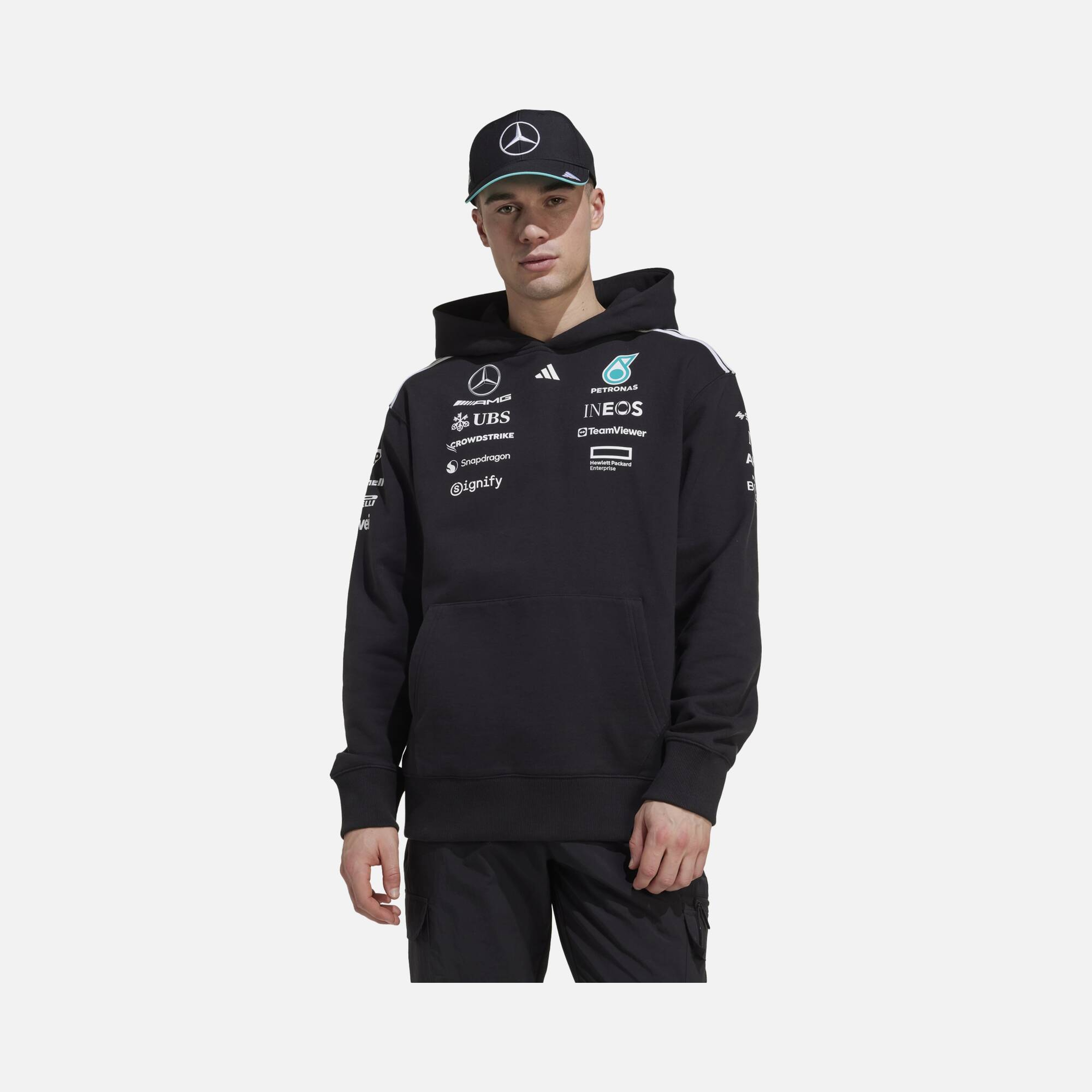 adidas Mercedes Tm Hoodie Kapüşonlu Erkek Sweatshirt
