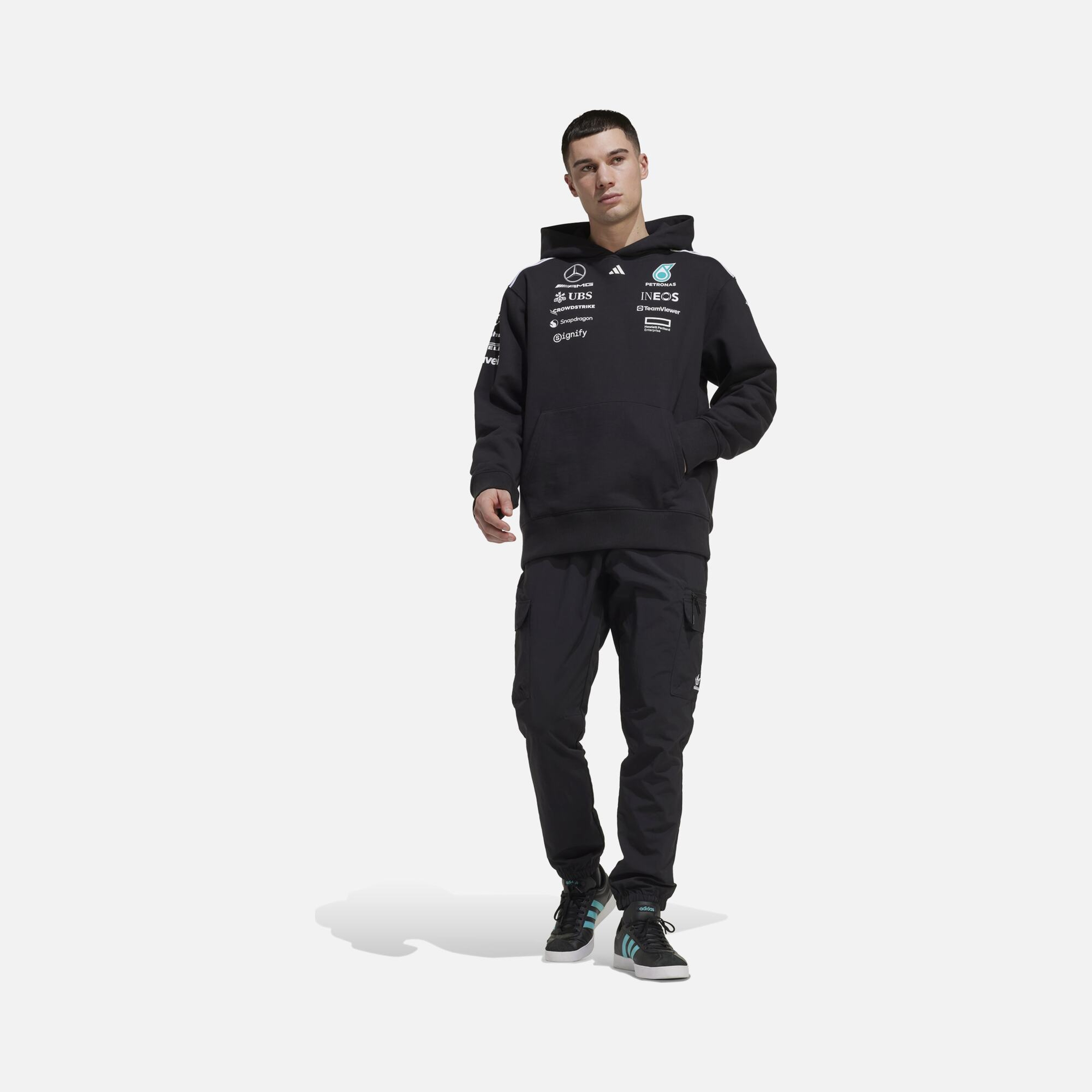 adidas Mercedes Tm Hoodie Kapüşonlu Erkek Sweatshirt