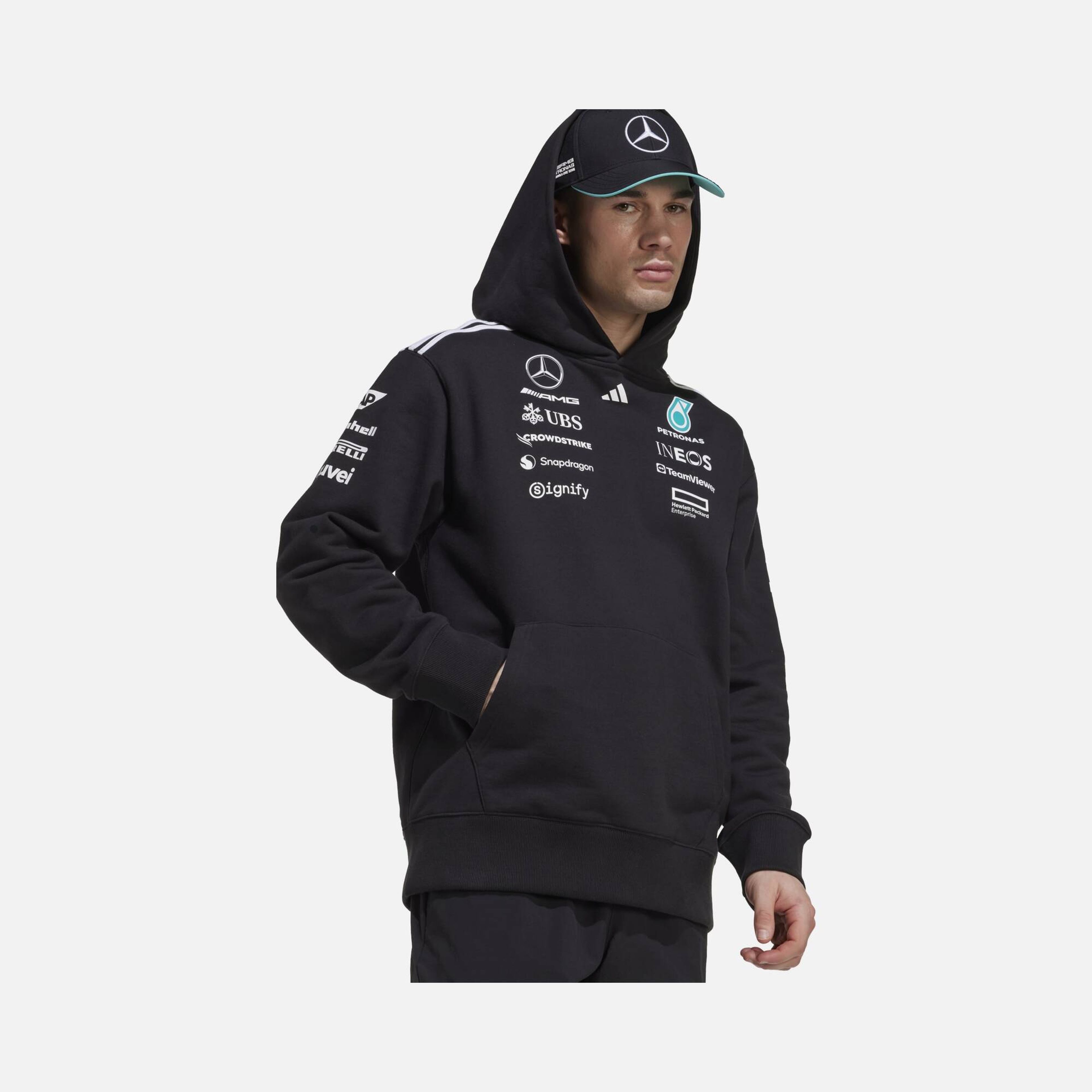adidas Mercedes Tm Hoodie Kapüşonlu Erkek Sweatshirt