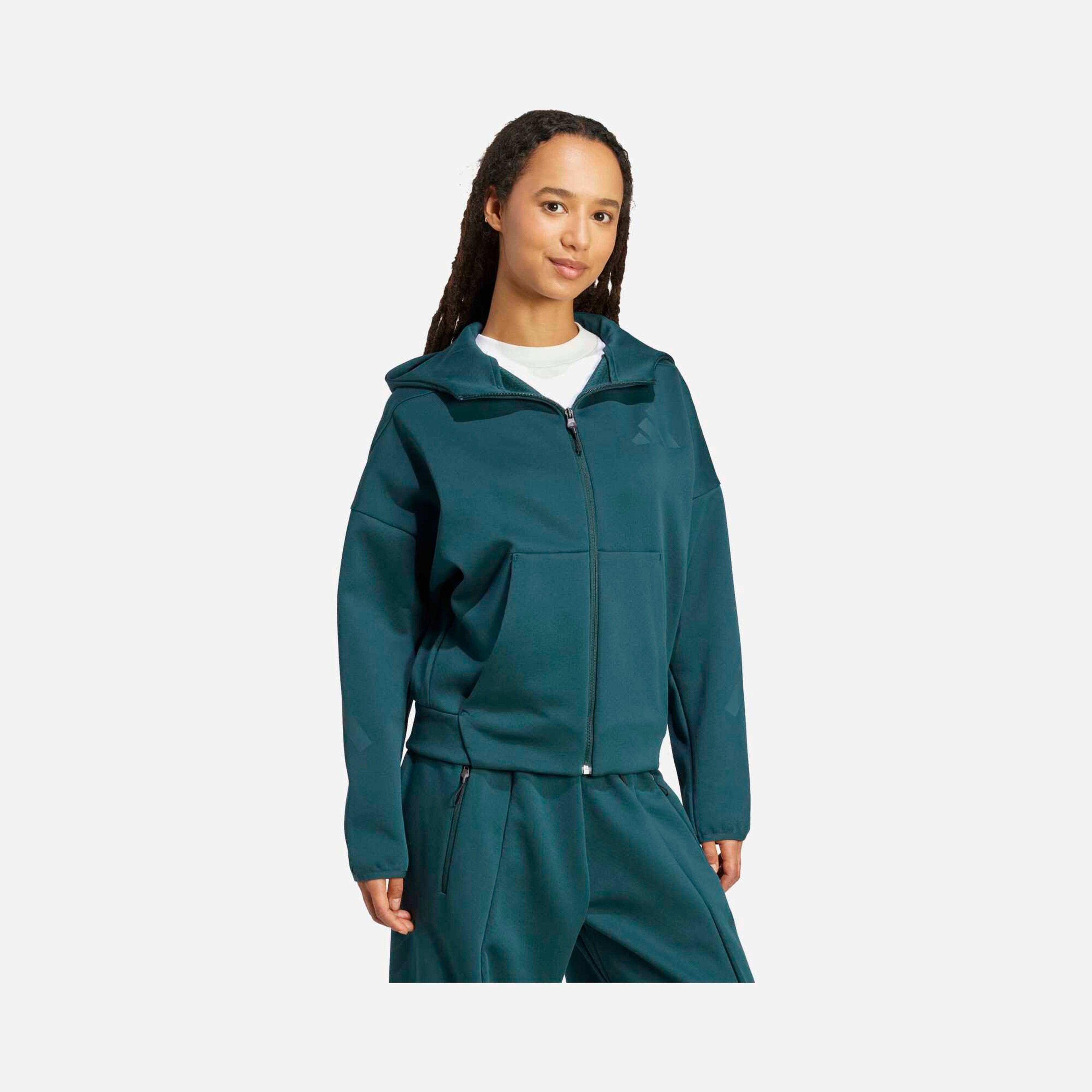 adidas Sportswear Z.N.E. Primeknit Fabric Full-Zip Hoodie Kadın Sweatshirt