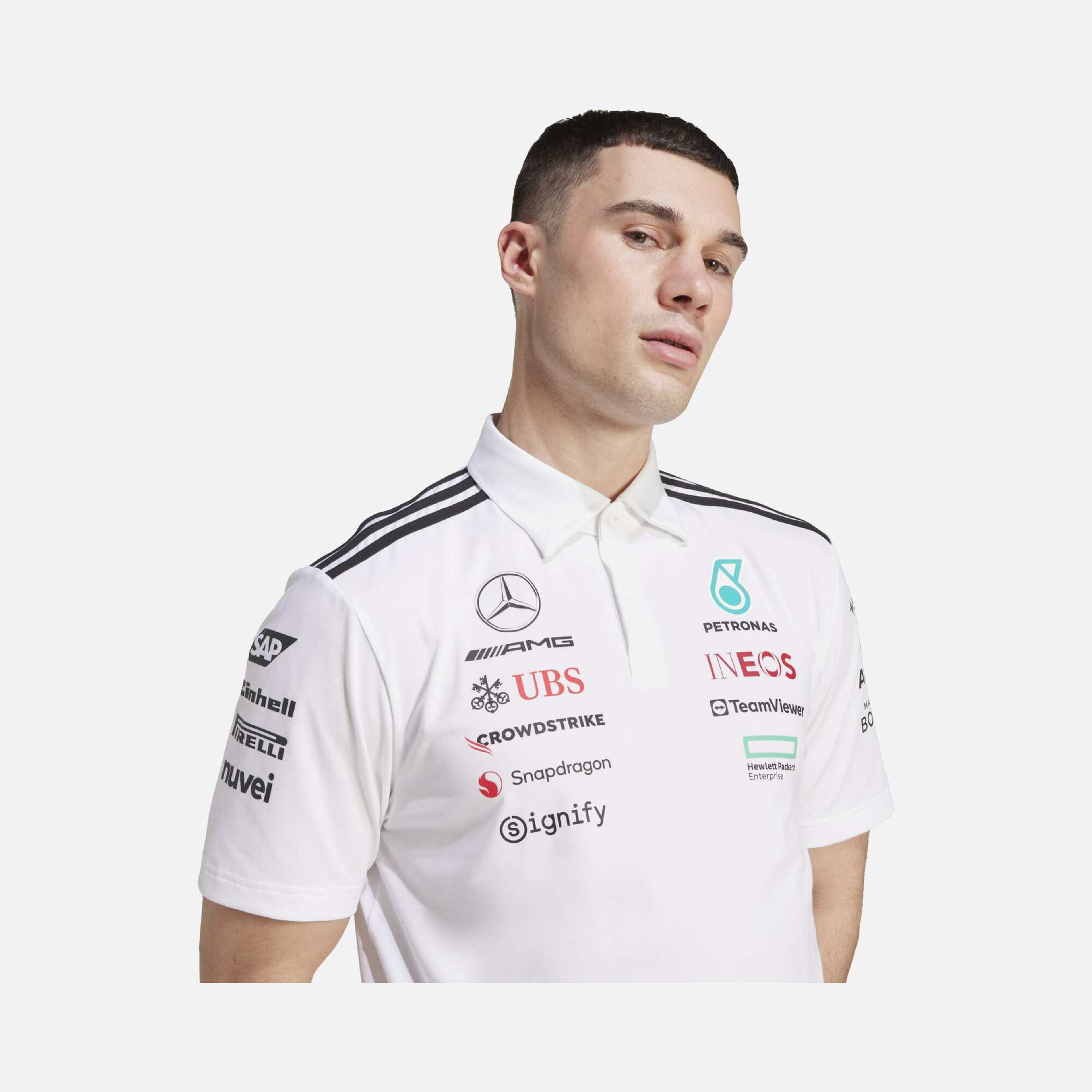 adidas Mercedes FW25 Tm Polo Yaka Erkek Tişört