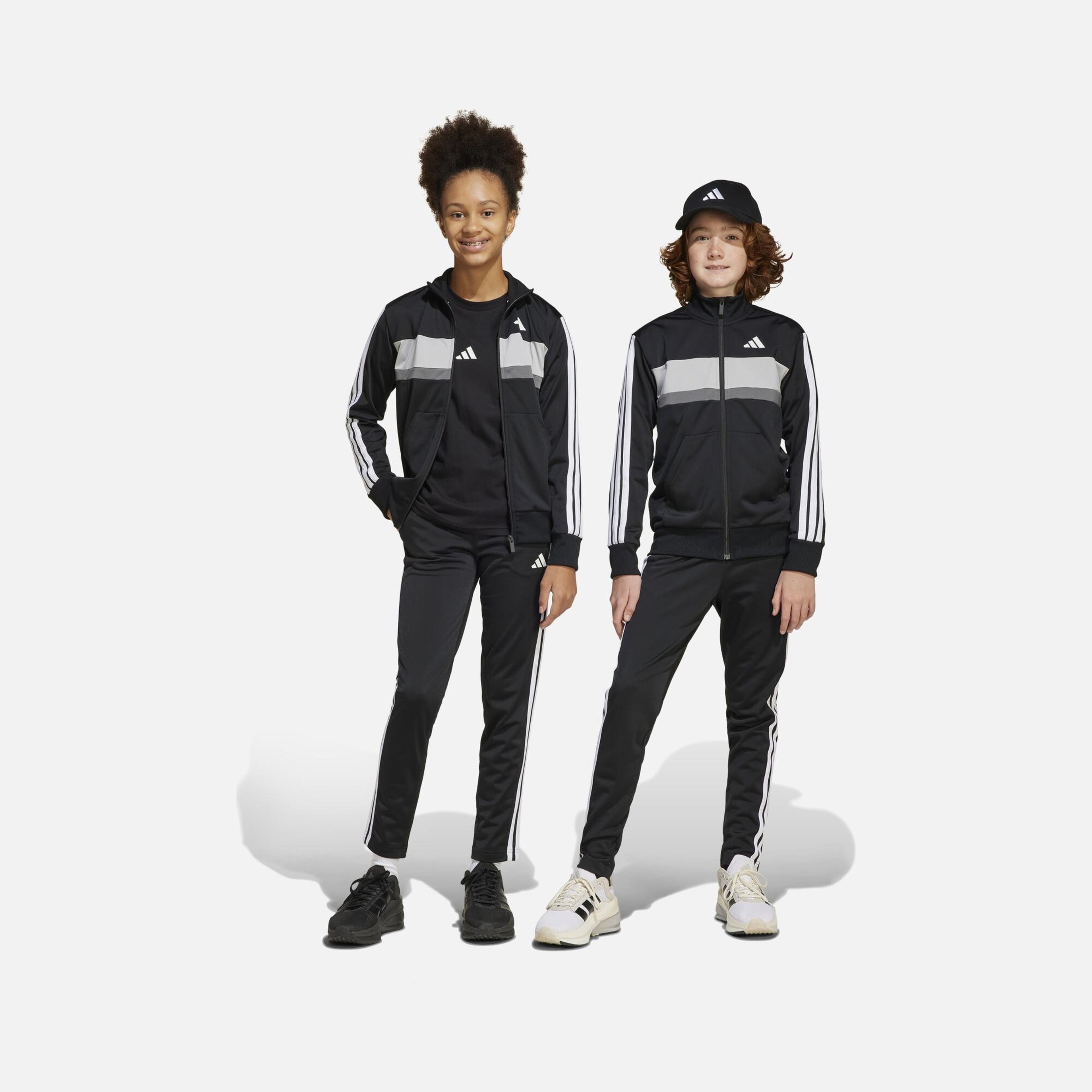 adidas Climacool Sportswear Seasonal Essentials Tiberio 3-Stripes Tricot Regular-Fit Full-Zip Çocuk Eşofman Takımı