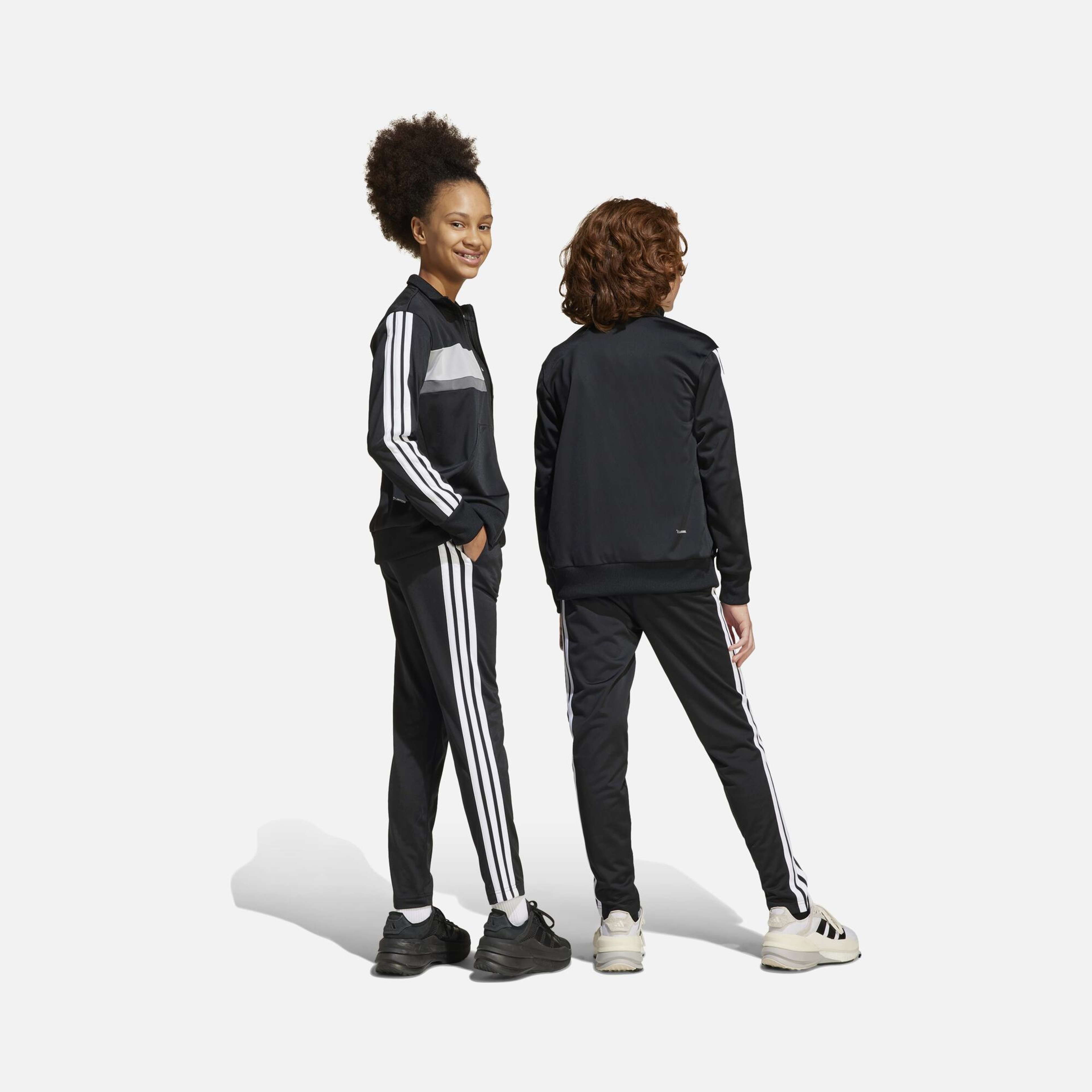 adidas Climacool Sportswear Seasonal Essentials Tiberio 3-Stripes Tricot Regular-Fit Full-Zip Çocuk Eşofman Takımı