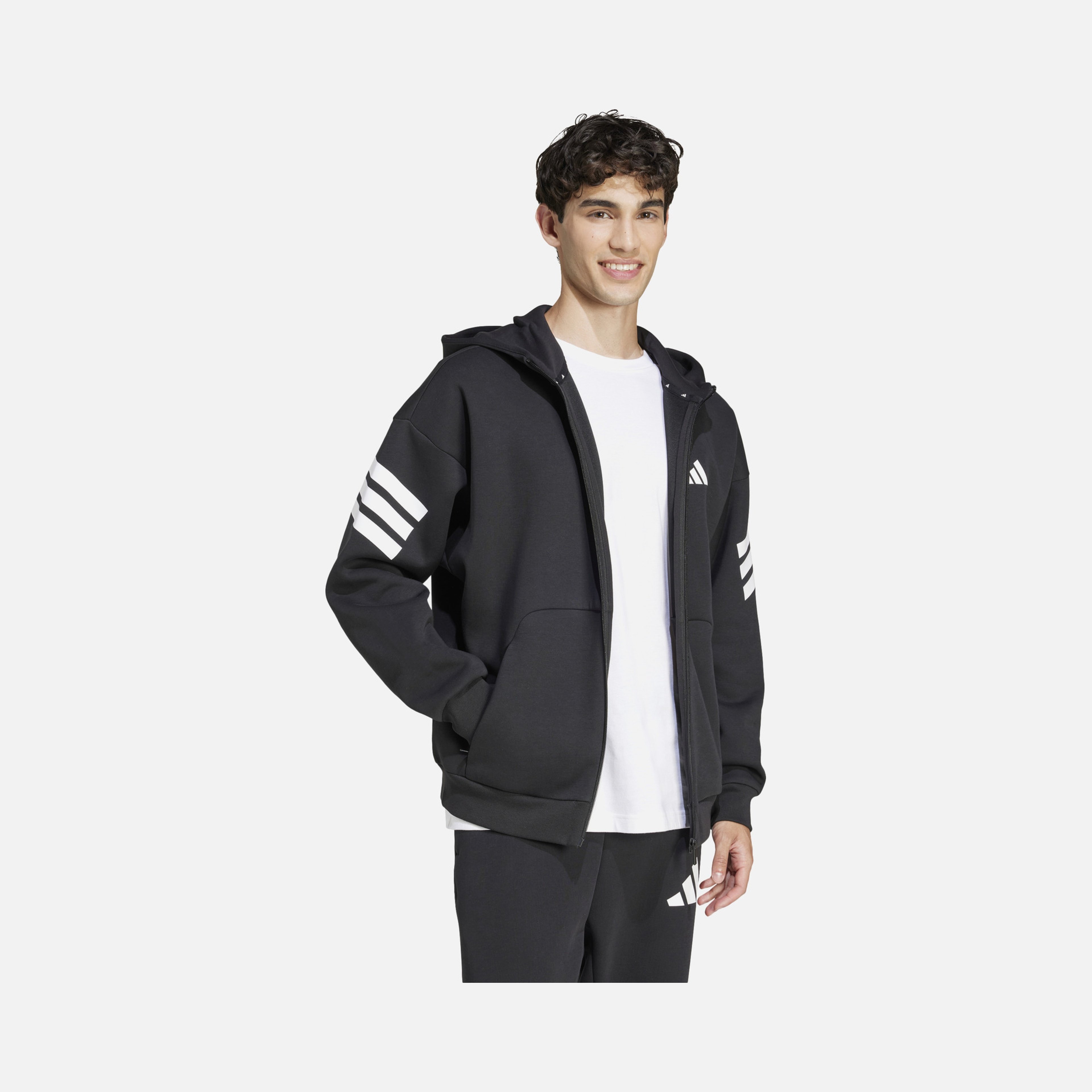 adidas M Fi 3S Fz Kapüşonlu Erkek Ceket