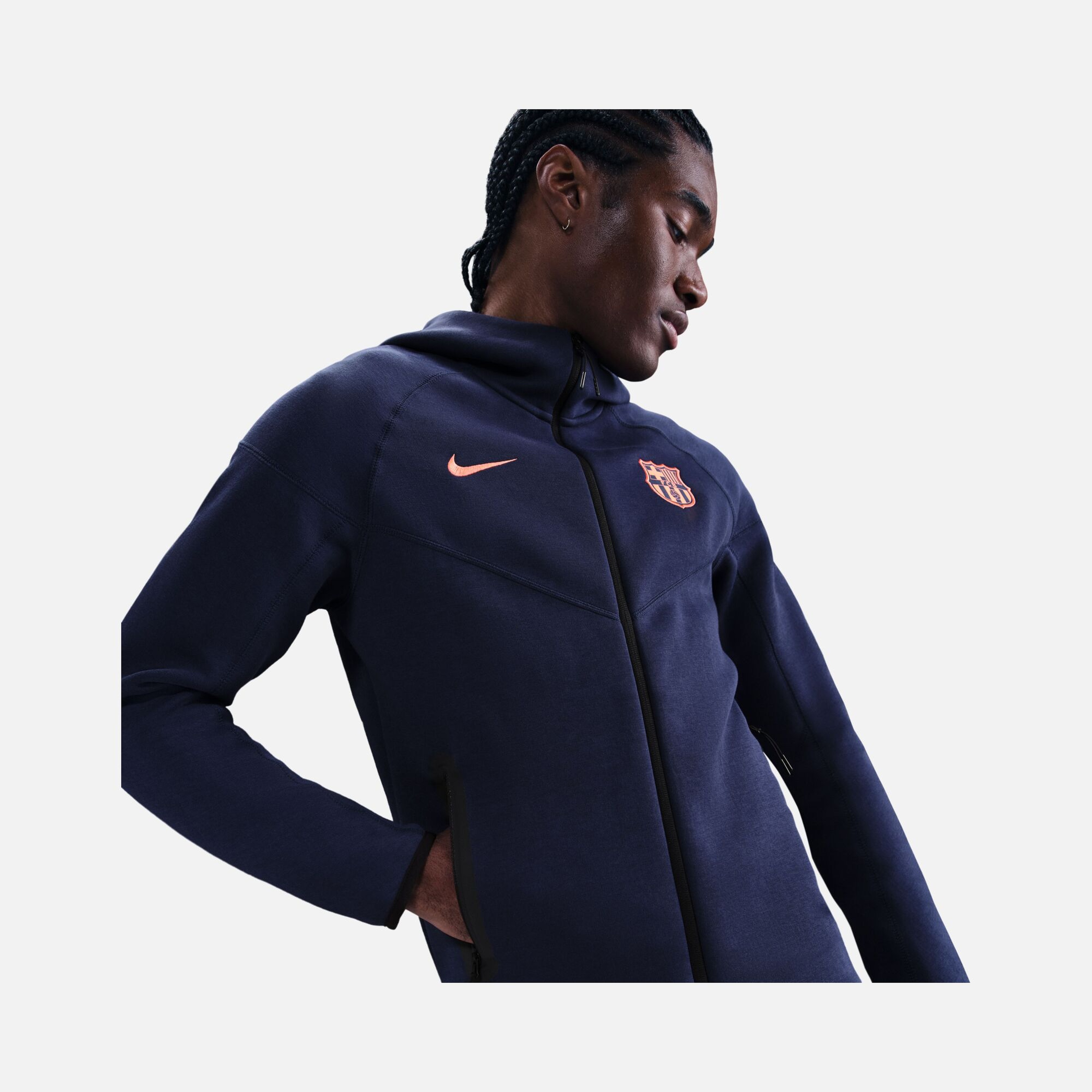 Nike Fc Barcelona Tech Fleece Fz Wr Kapüşonlu Ceket