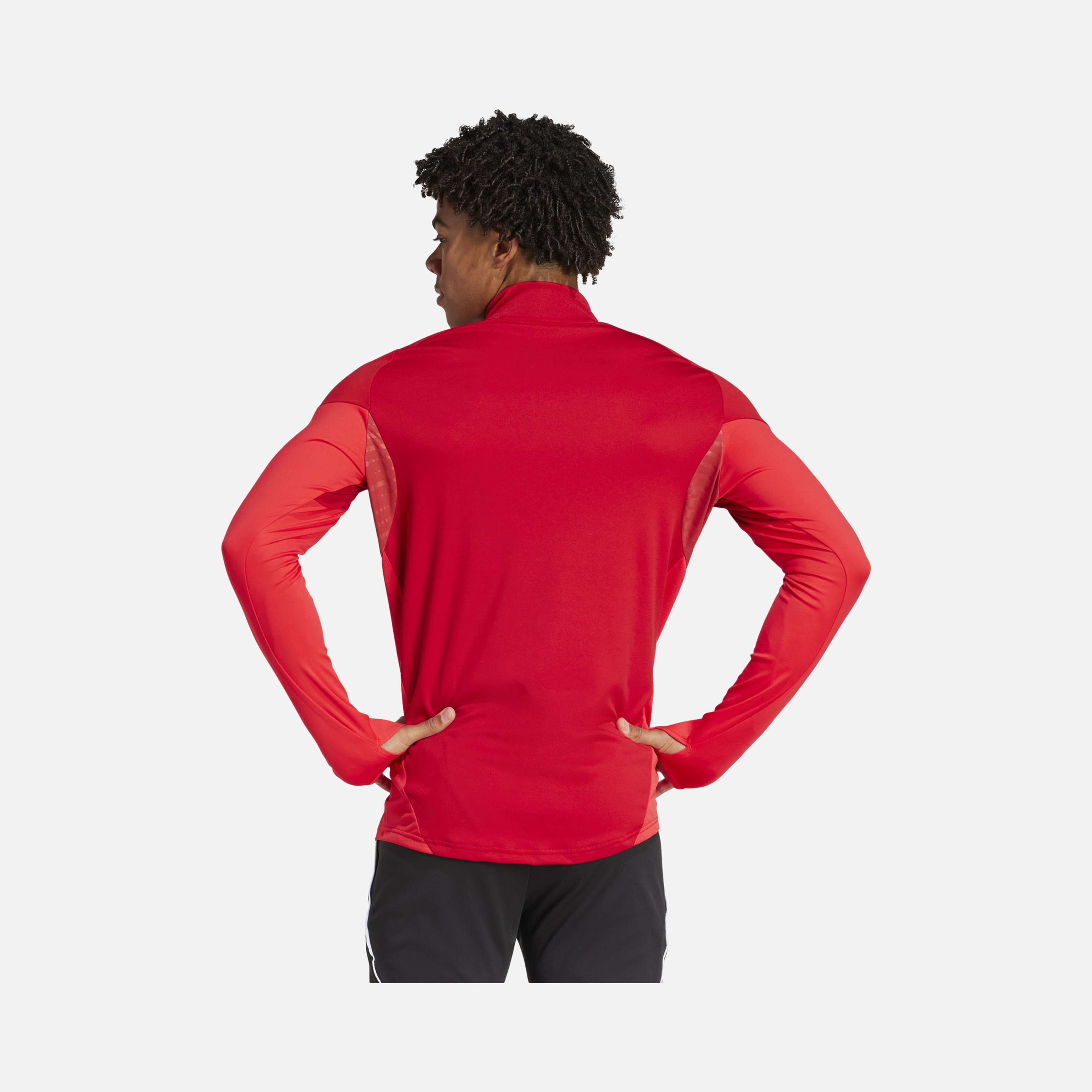 adidas AEROREADY Tiro25 Club Training 3-Stripes 1/4 Zip Long-Sleeve Erkek Tişört