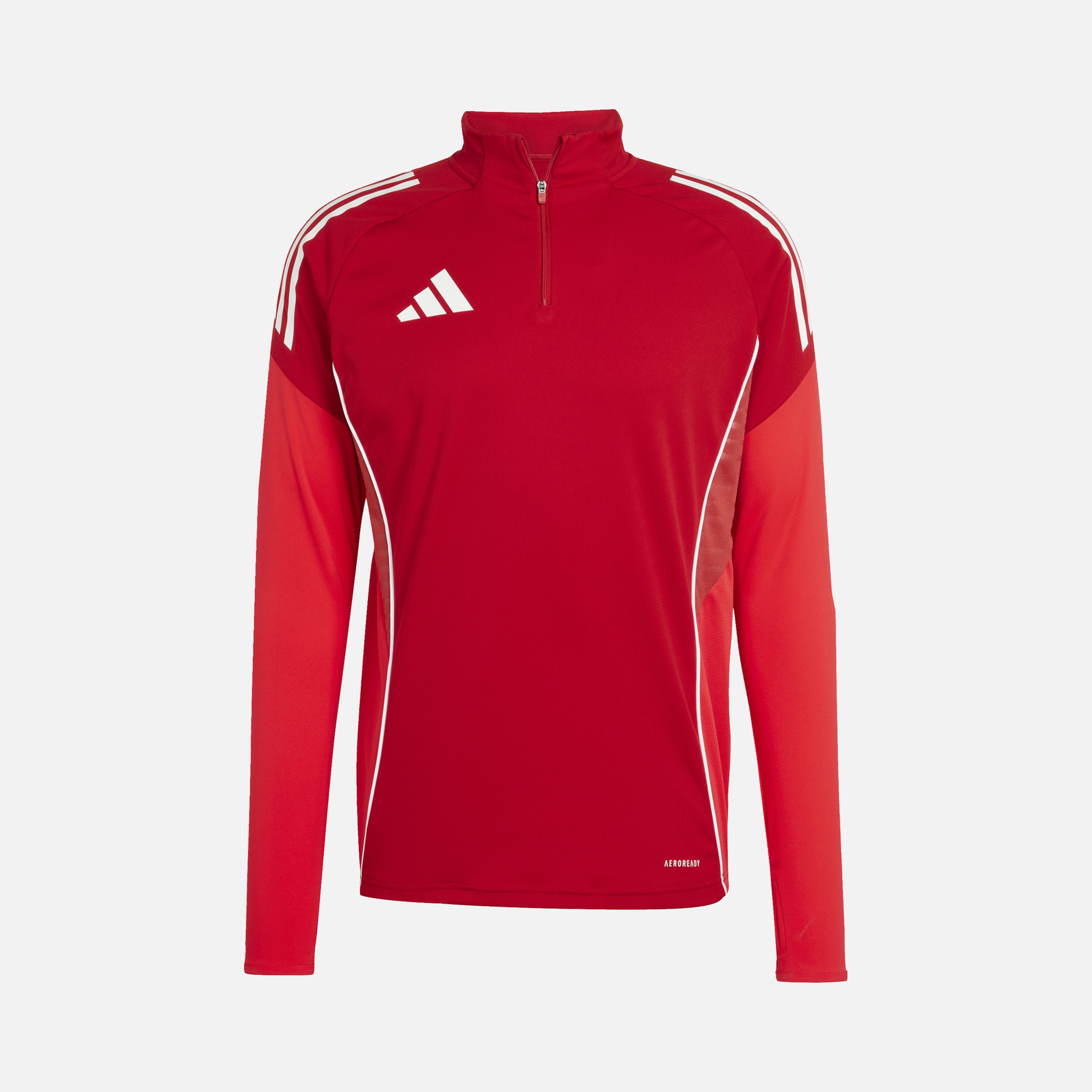 adidas AEROREADY Tiro25 Club Training 3-Stripes 1/4 Zip Long-Sleeve Erkek Tişört