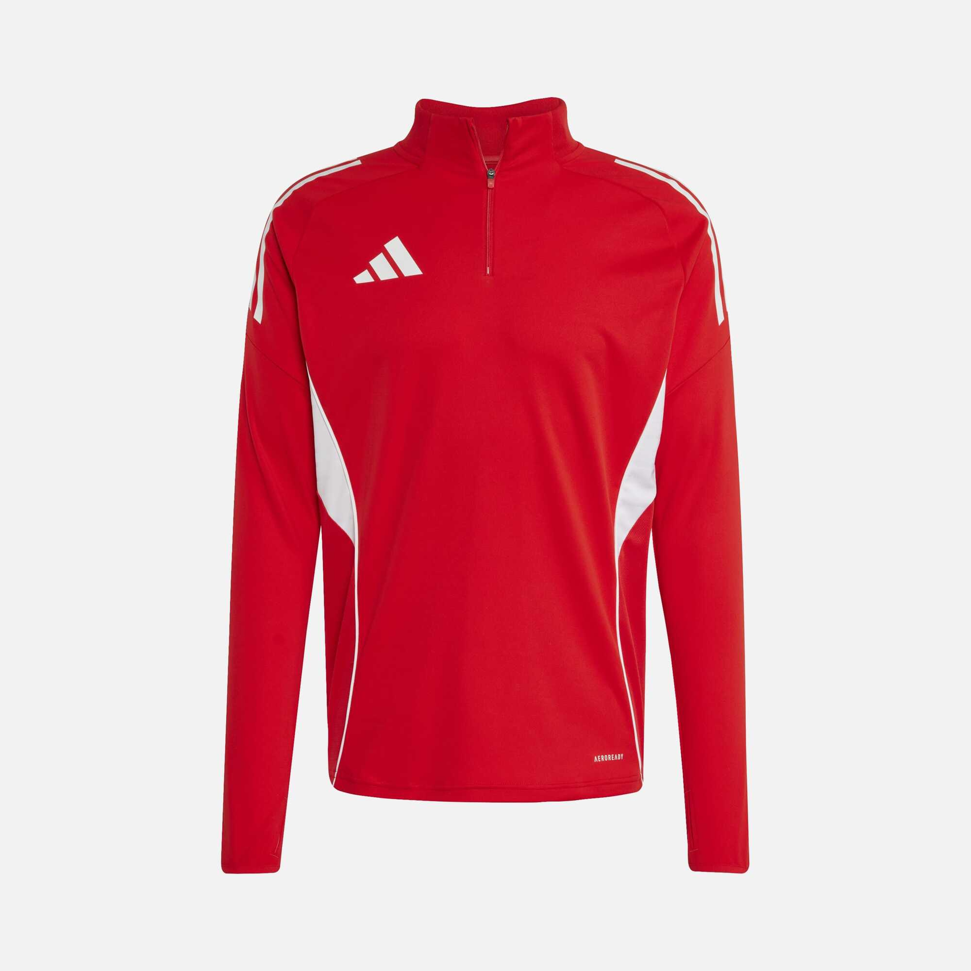 adidas AEROREADY Tiro25 Club Training 3-Stripes 1/4 Zip Long-Sleeve Erkek Tişört